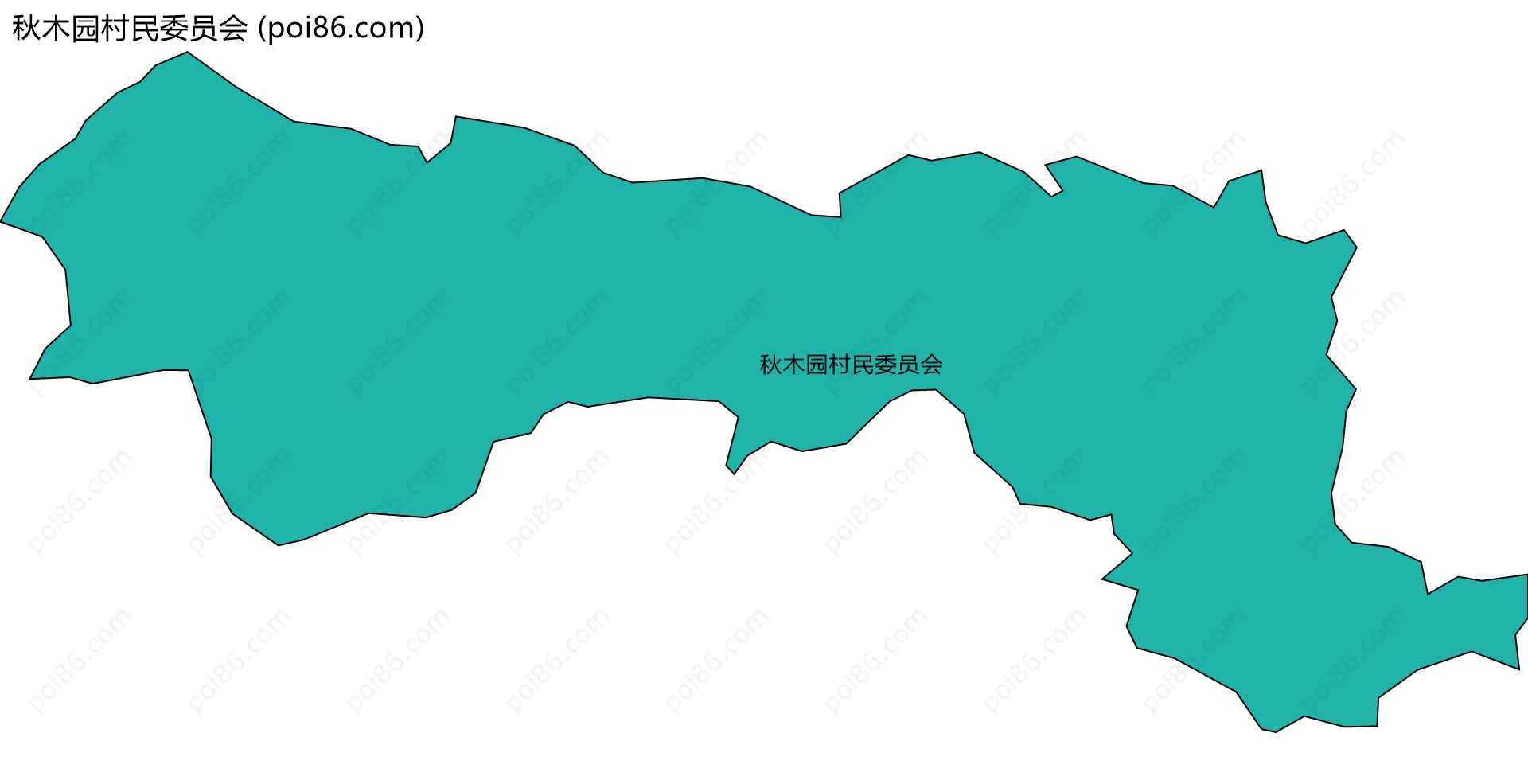 秋木园村民委员会边界地图