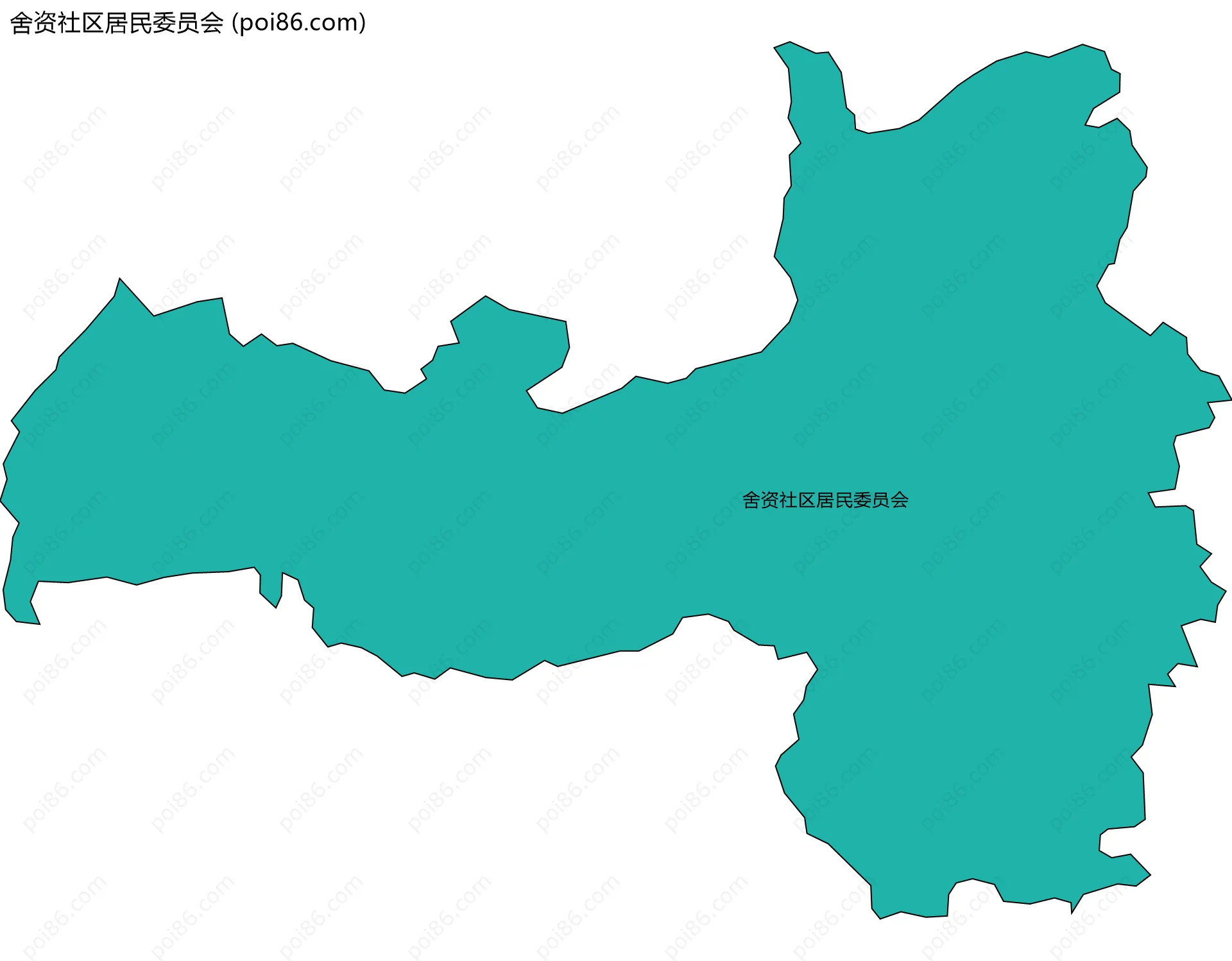 舍资社区居民委员会边界地图