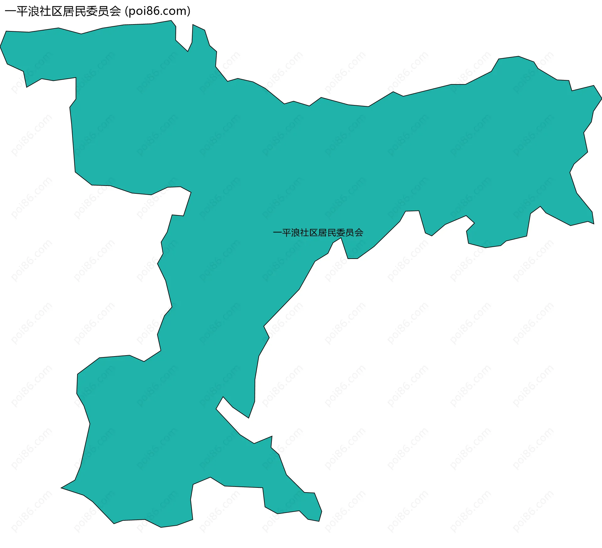 一平浪社区居民委员会边界地图