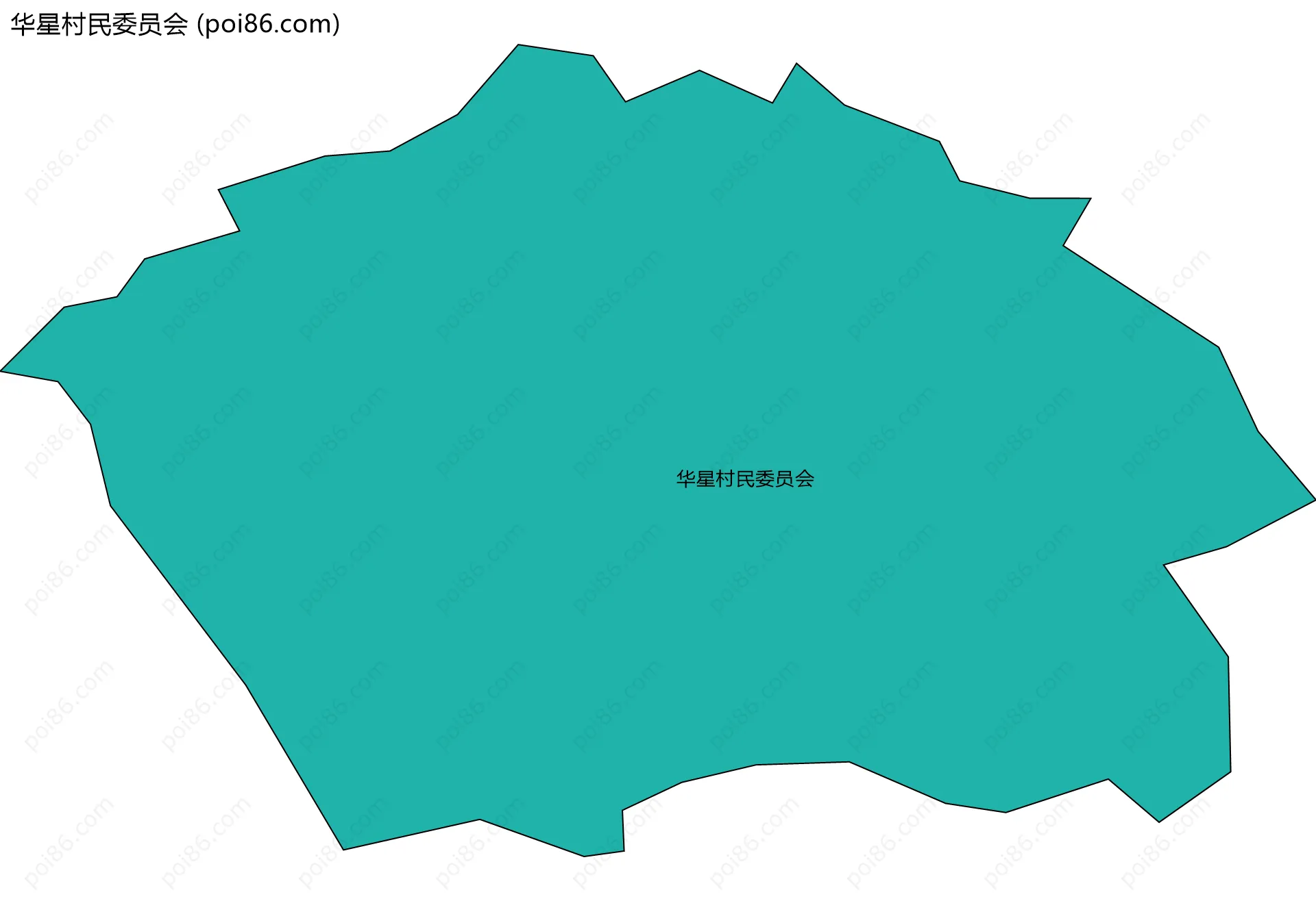 华星村民委员会边界地图
