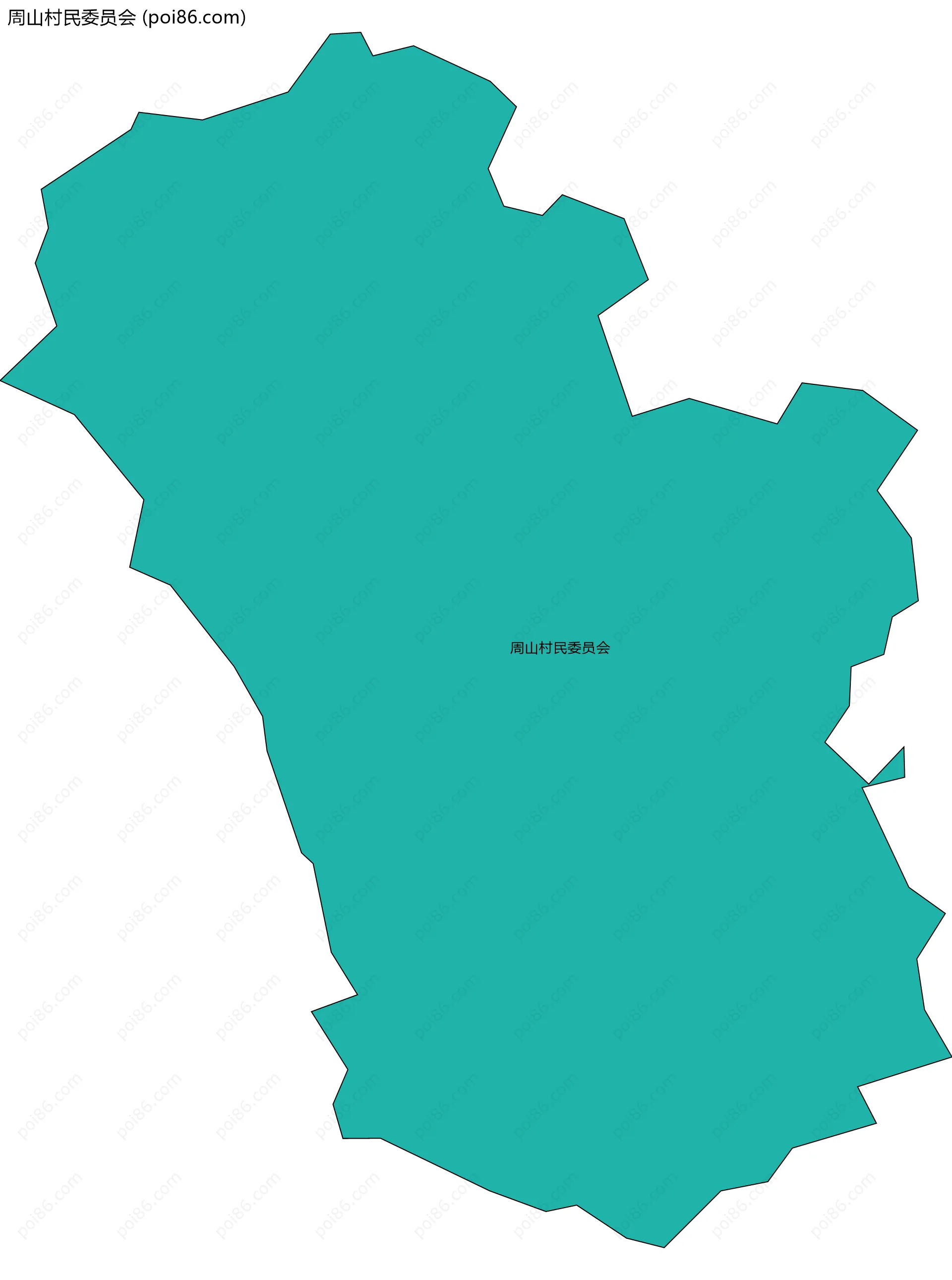 周山村民委员会边界地图