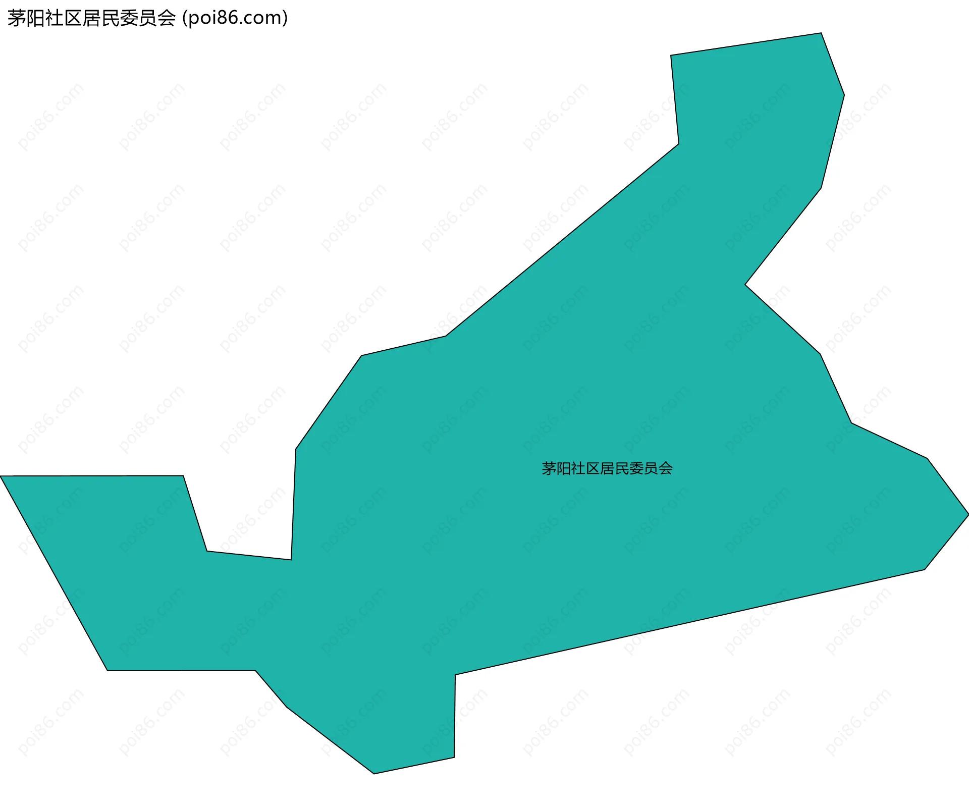 茅阳社区居民委员会边界地图