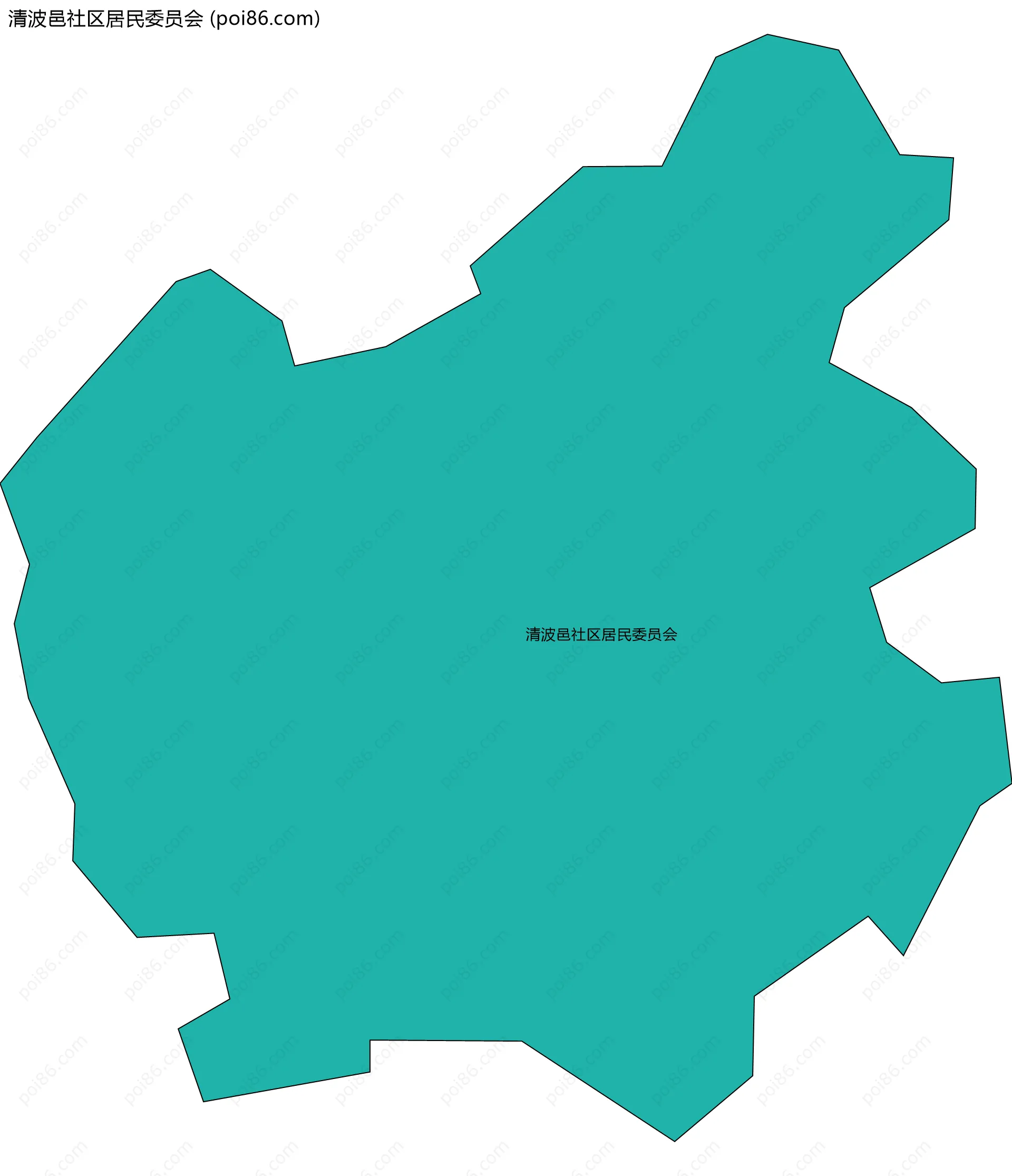 清波邑社区居民委员会边界地图