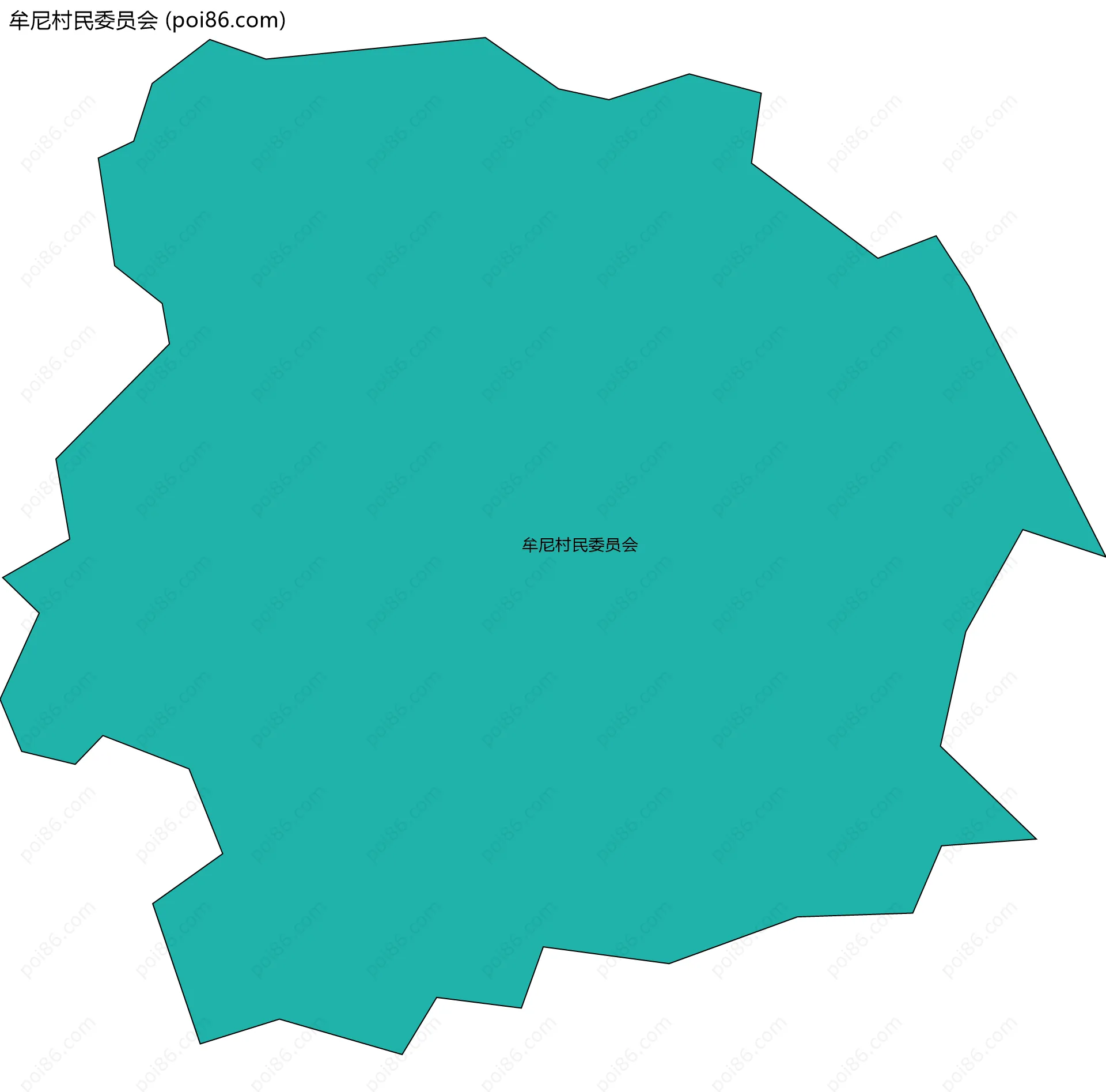 牟尼村民委员会边界地图