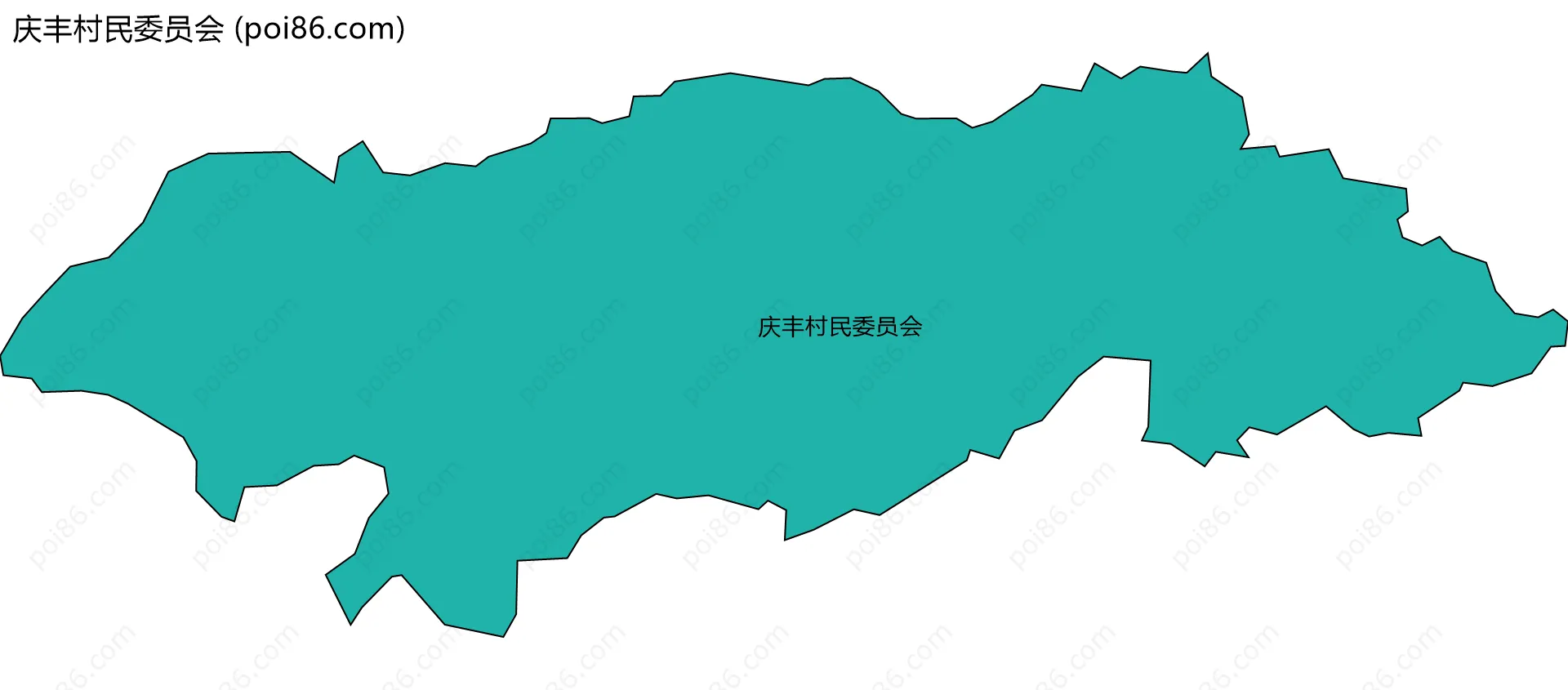 庆丰村民委员会边界地图