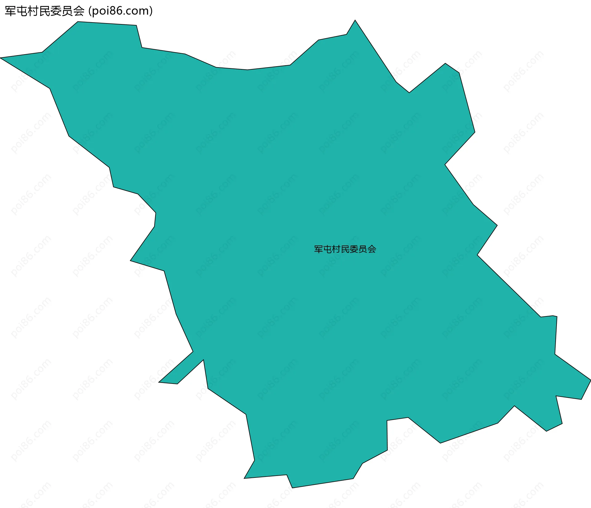 军屯村民委员会边界地图