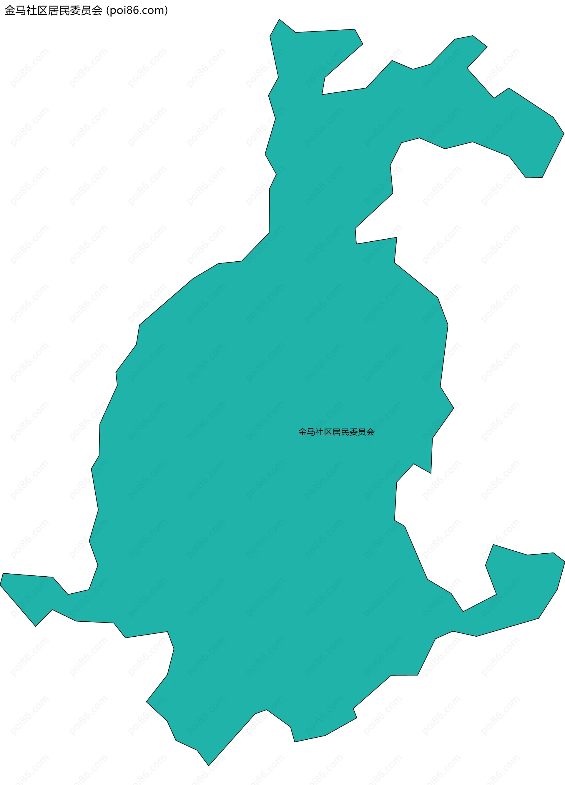 金马社区居民委员会边界地图