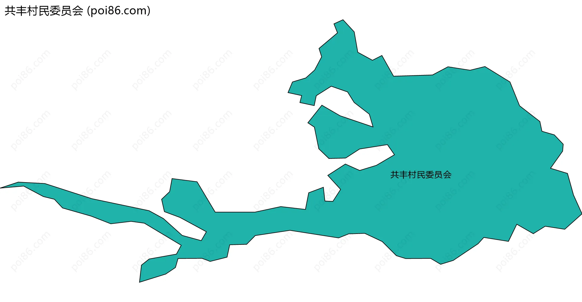 共丰村民委员会边界地图