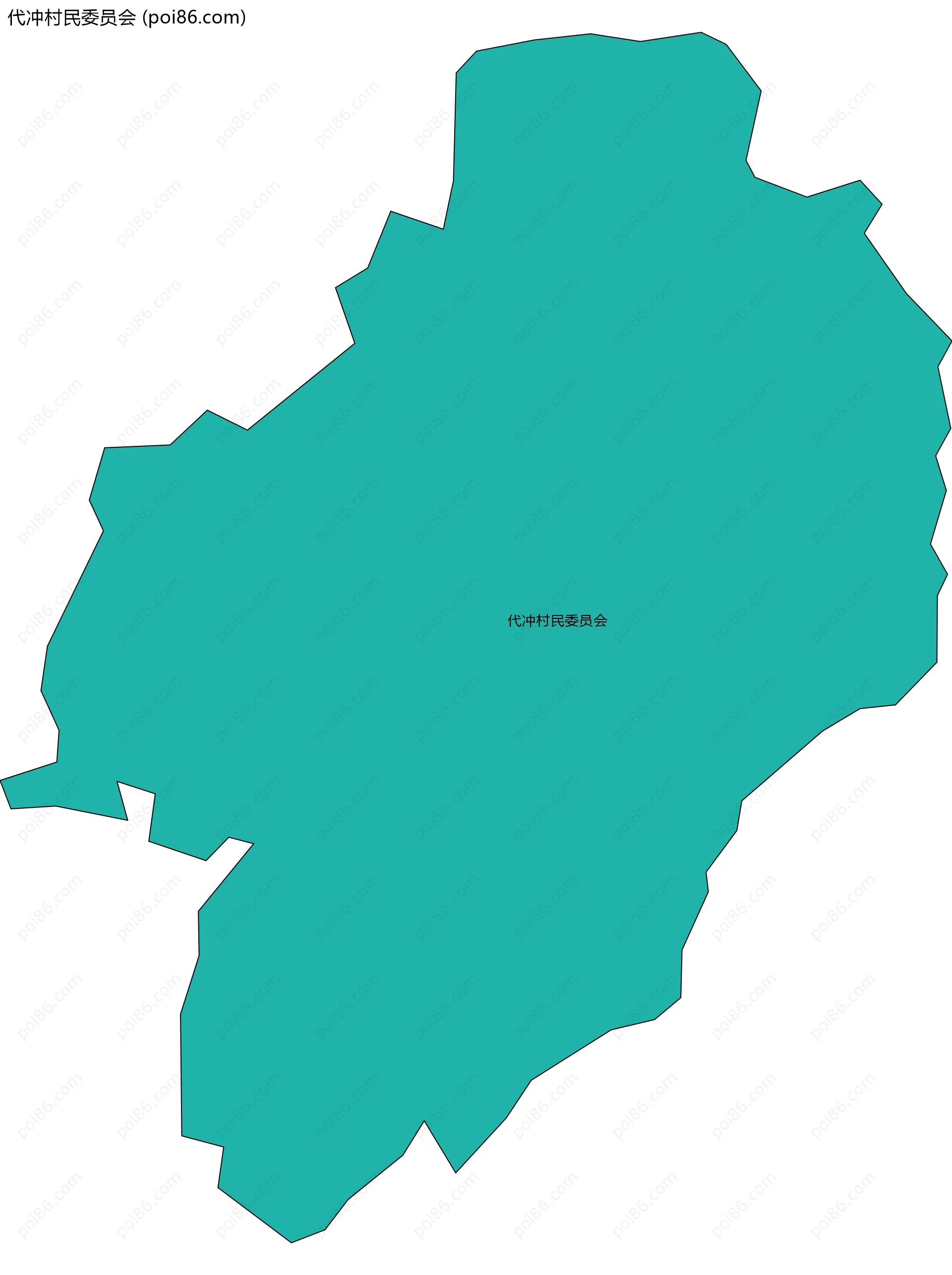 代冲村民委员会边界地图