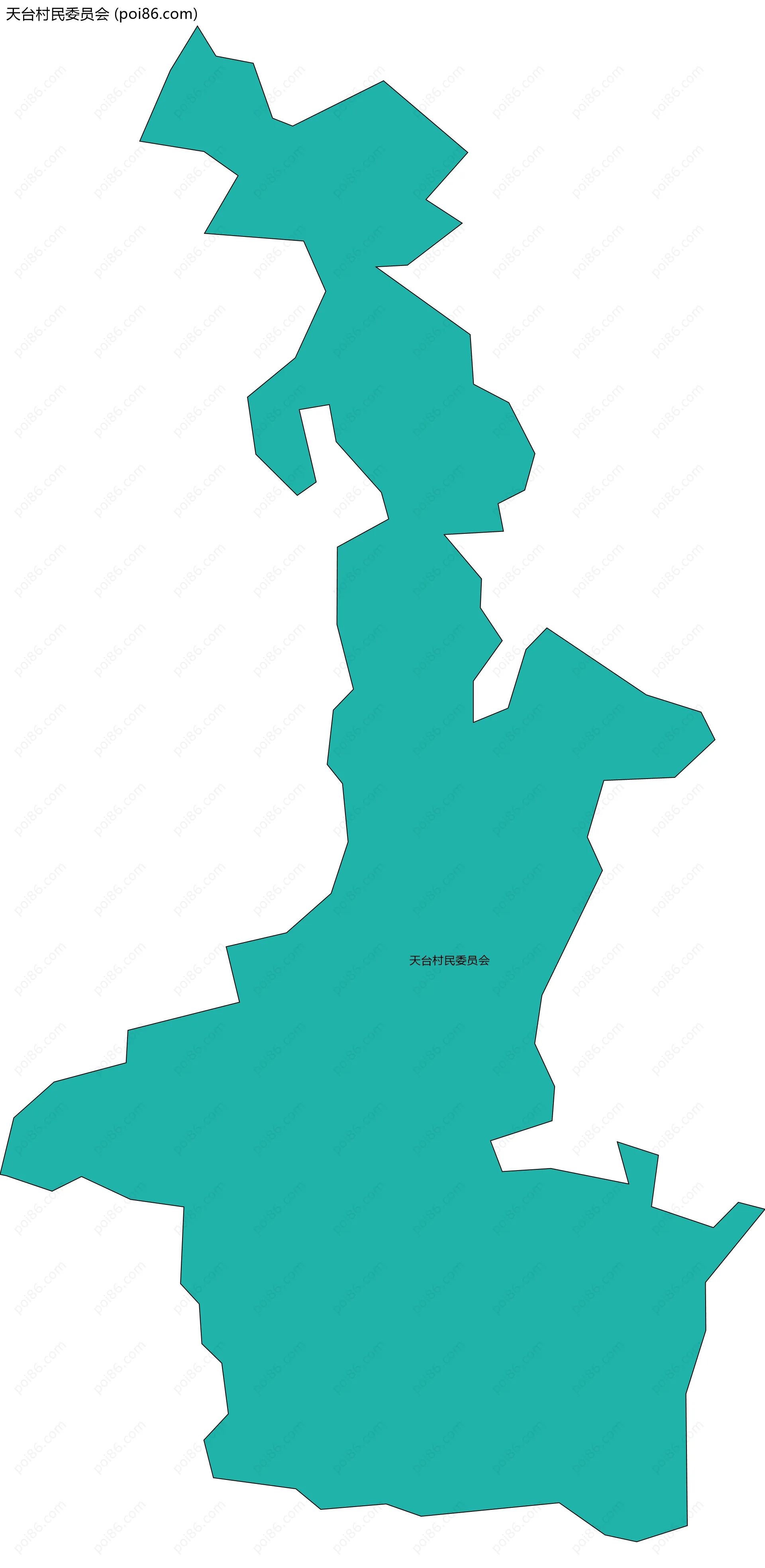 天台村民委员会边界地图