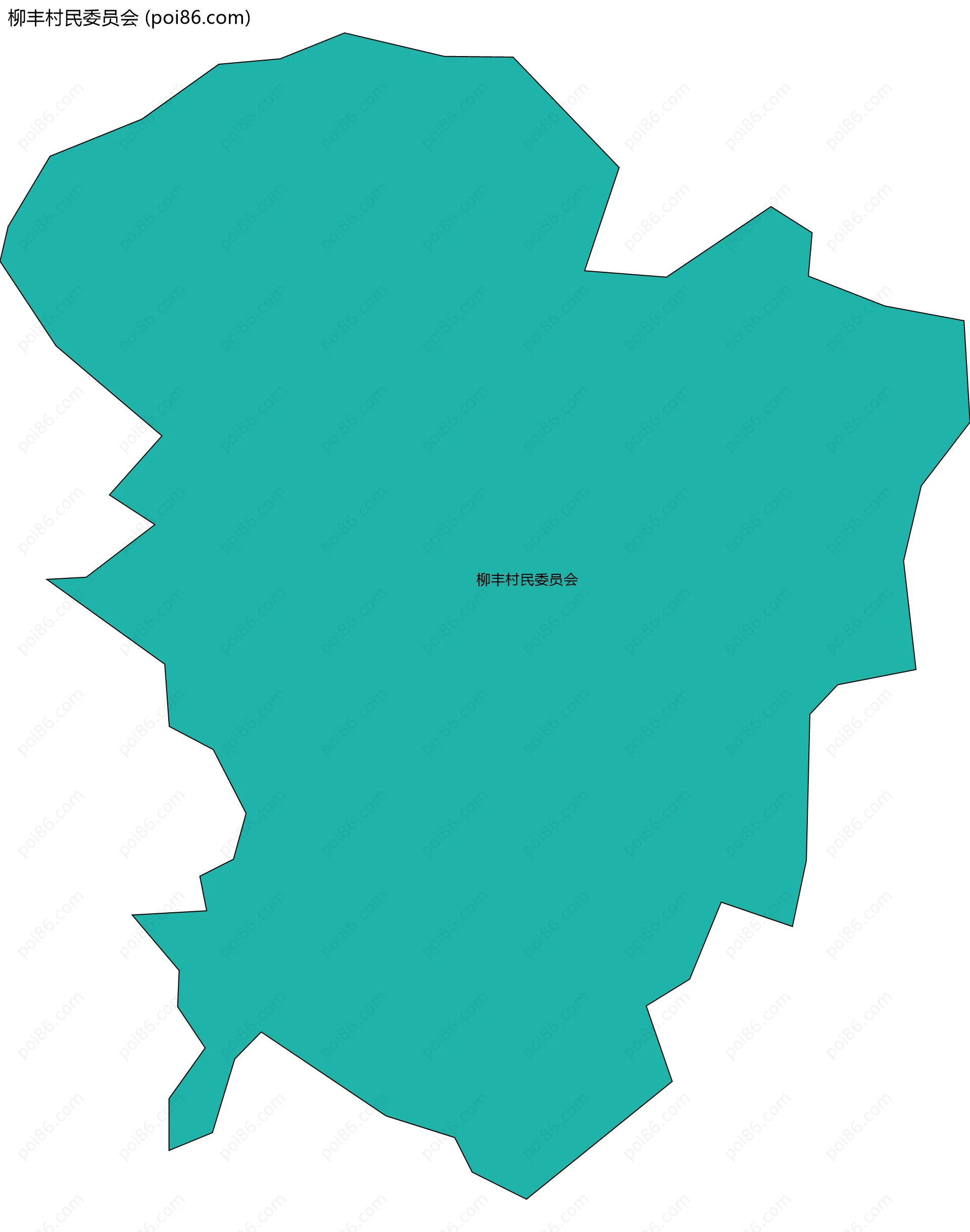 柳丰村民委员会边界地图