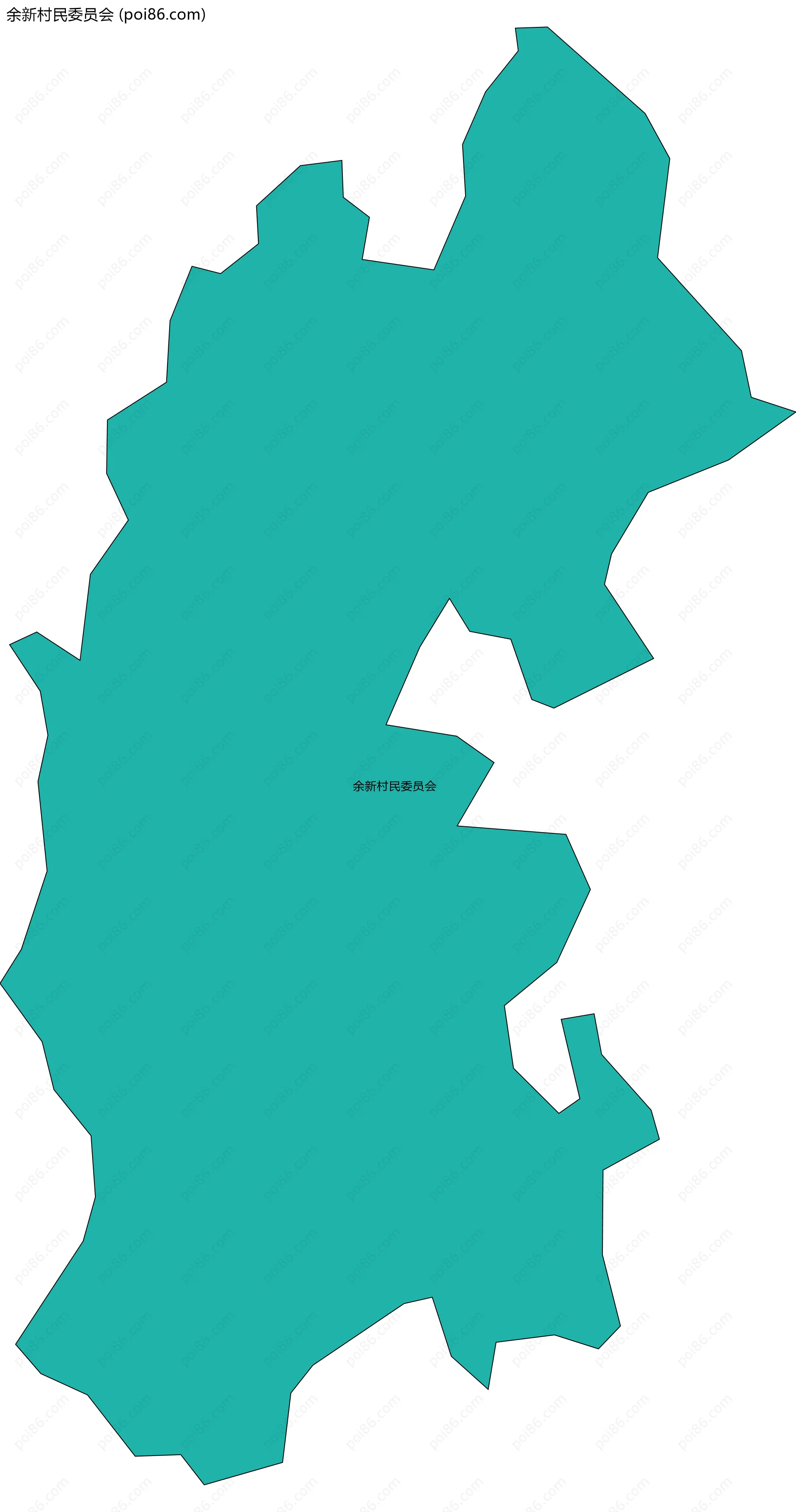 余新村民委员会边界地图