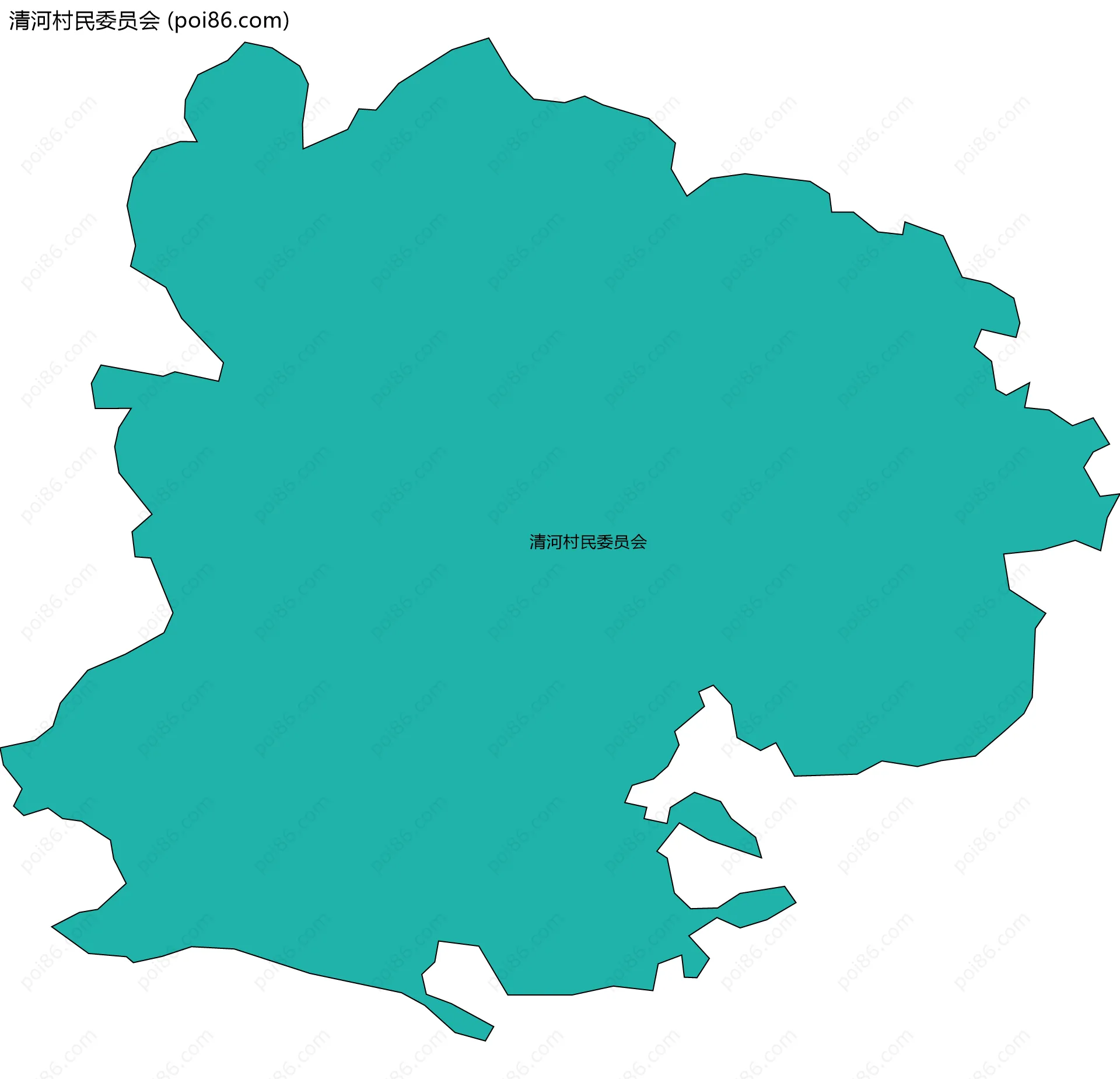 清河村民委员会边界地图