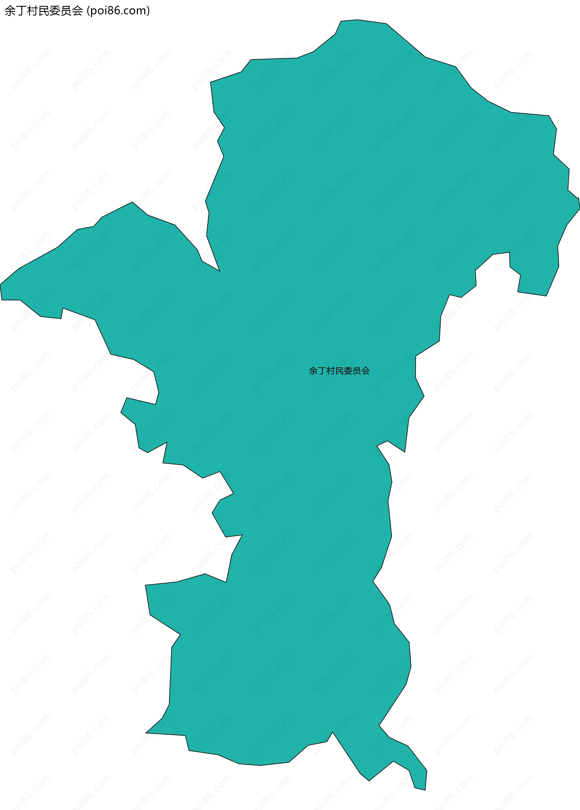 余丁村民委员会边界地图