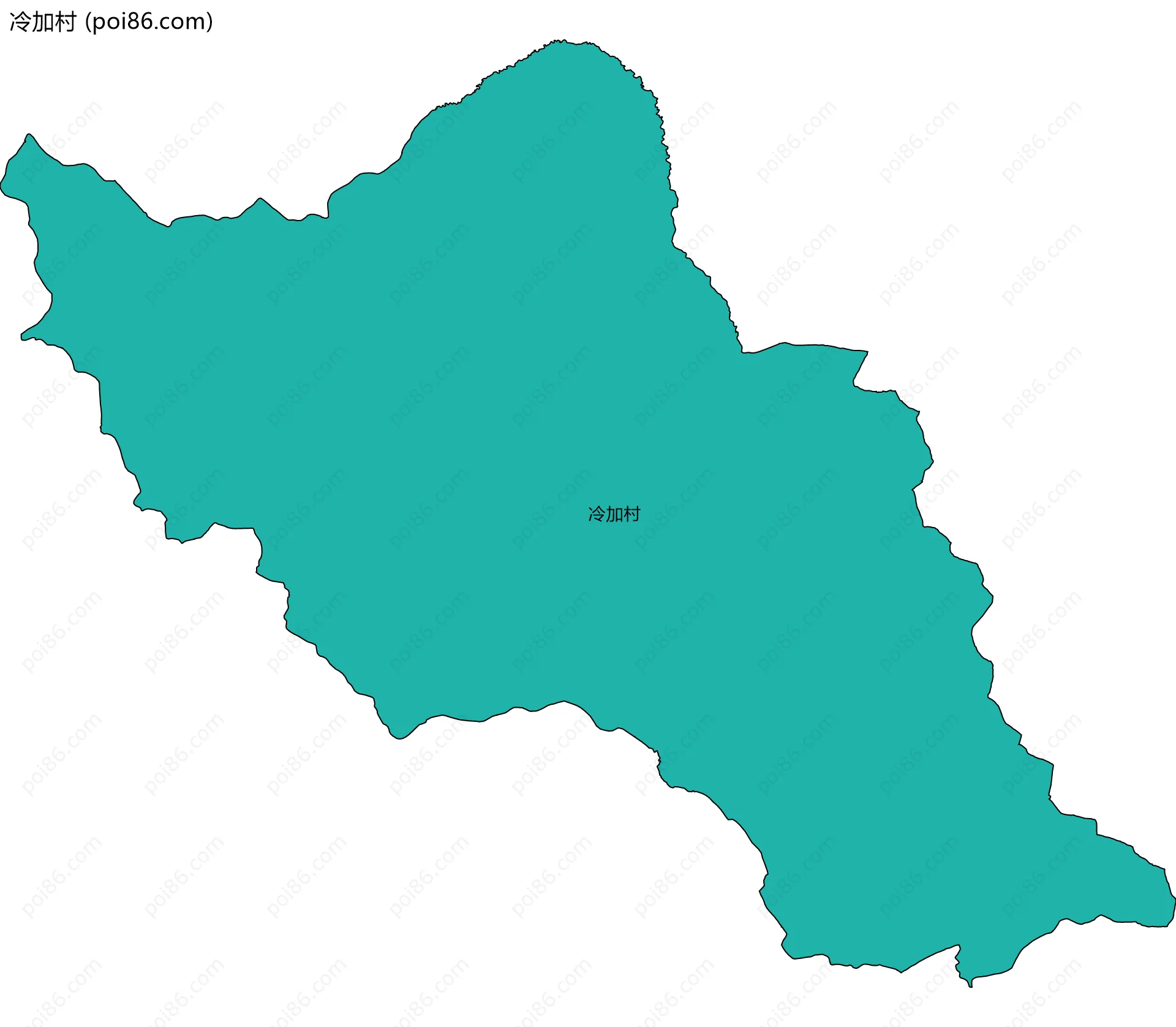 冷加村边界地图