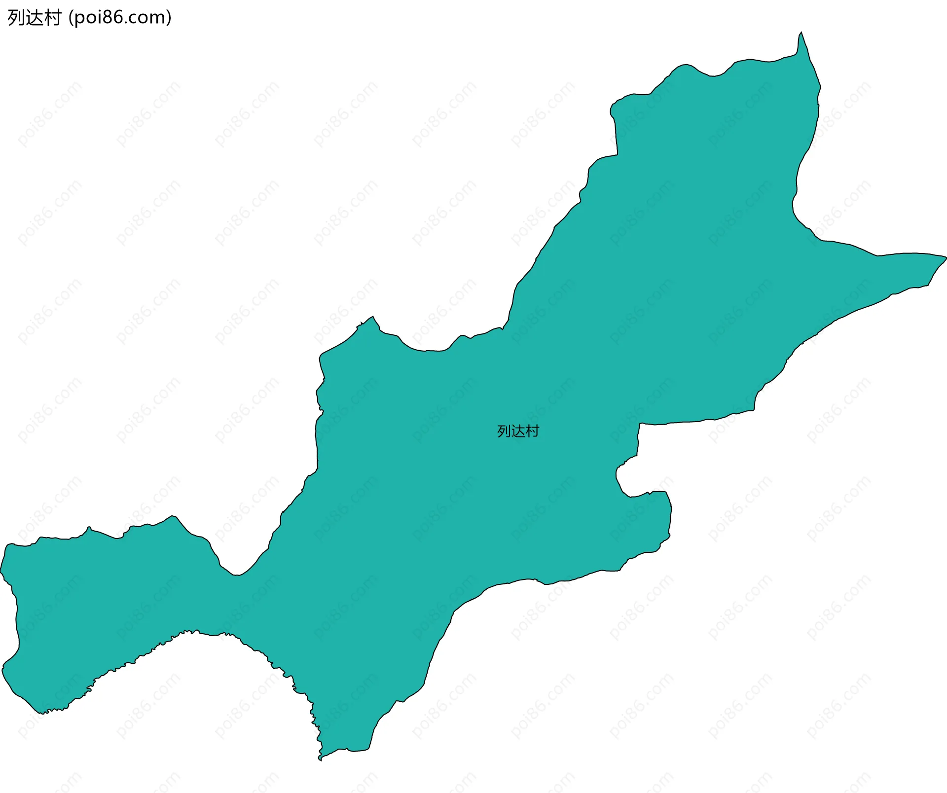 列达村边界地图