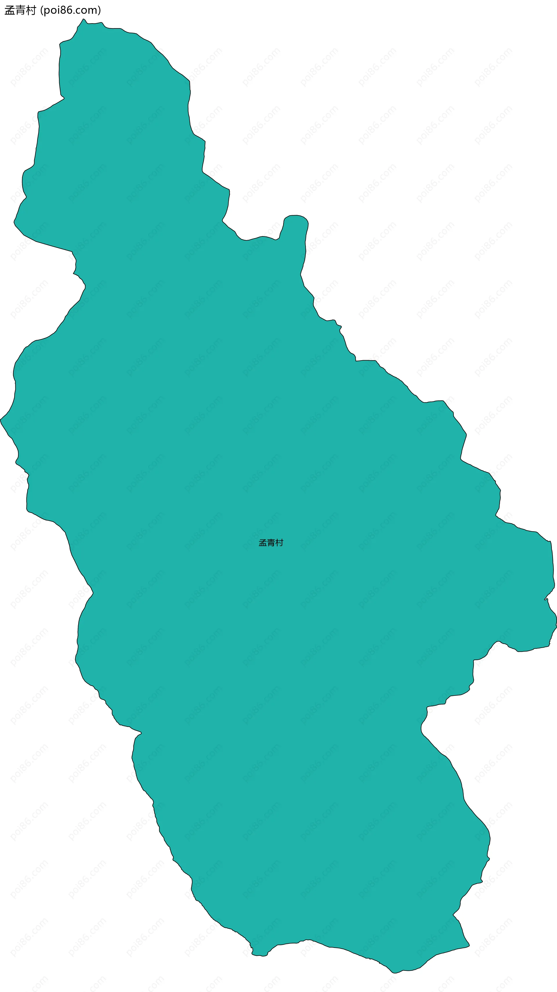 孟青村边界地图