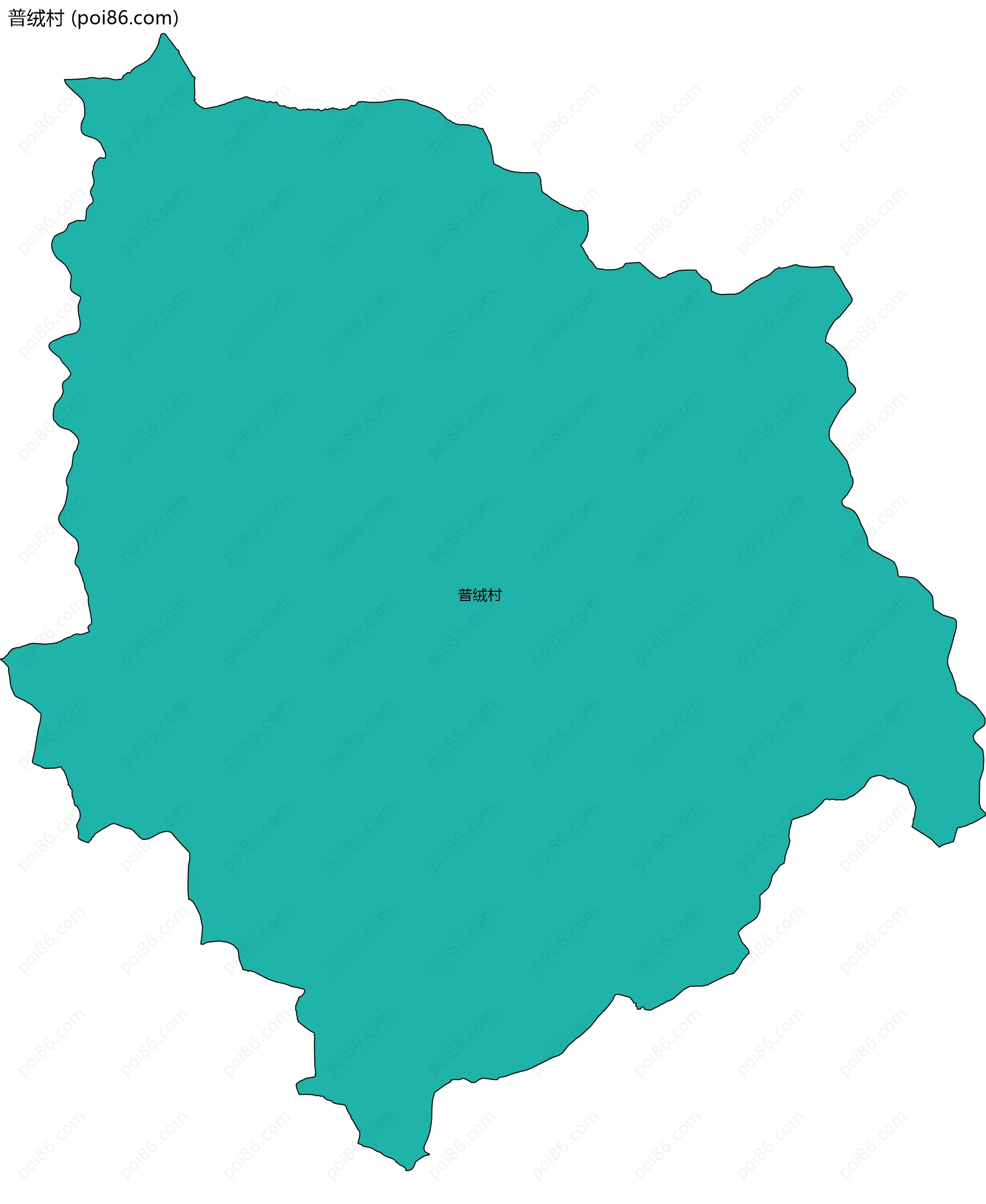 普绒村边界地图