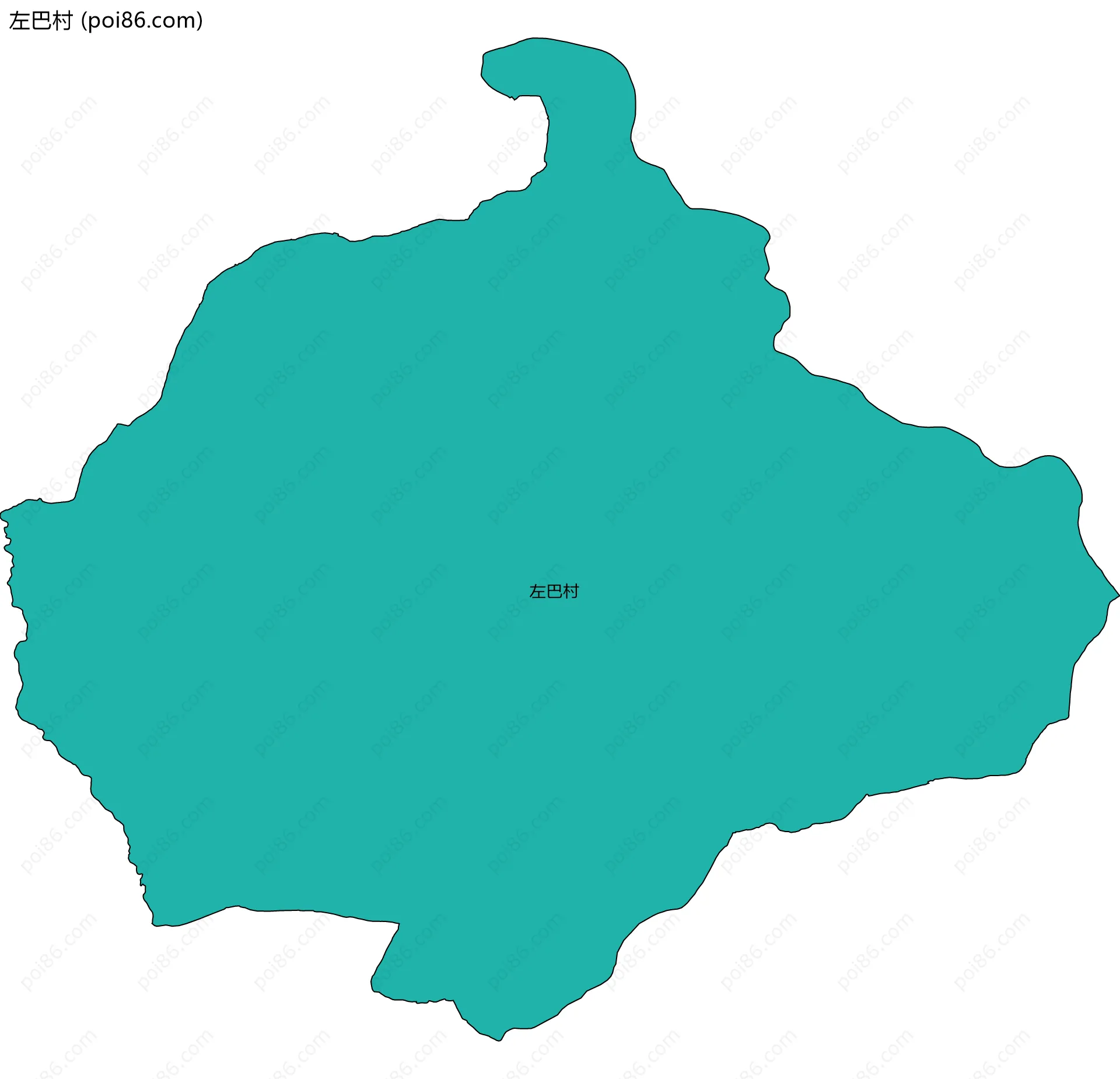 左巴村边界地图
