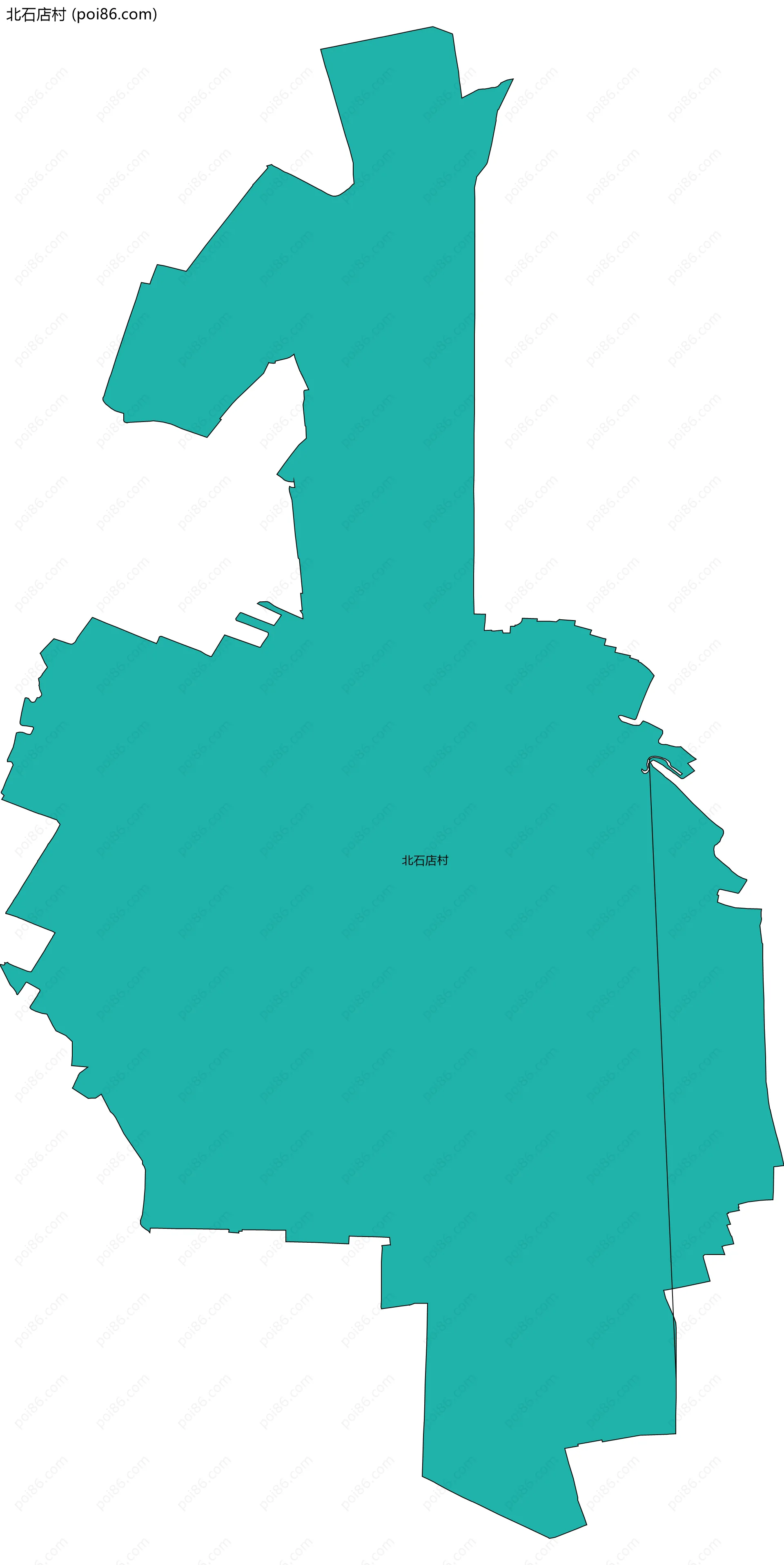 北石店村边界地图