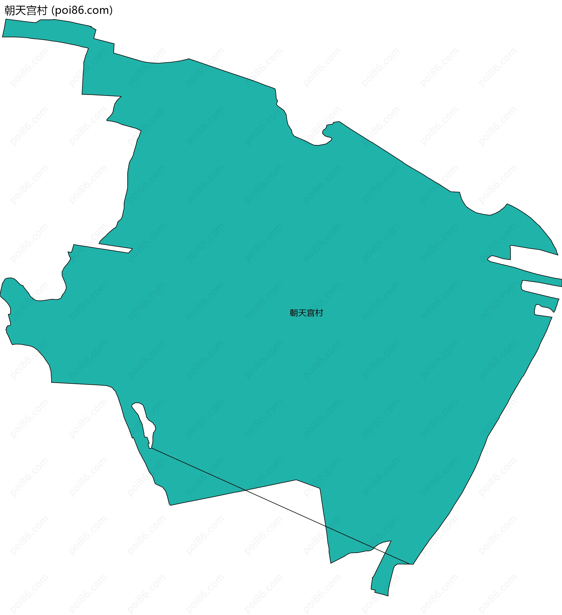 朝天宫村边界地图