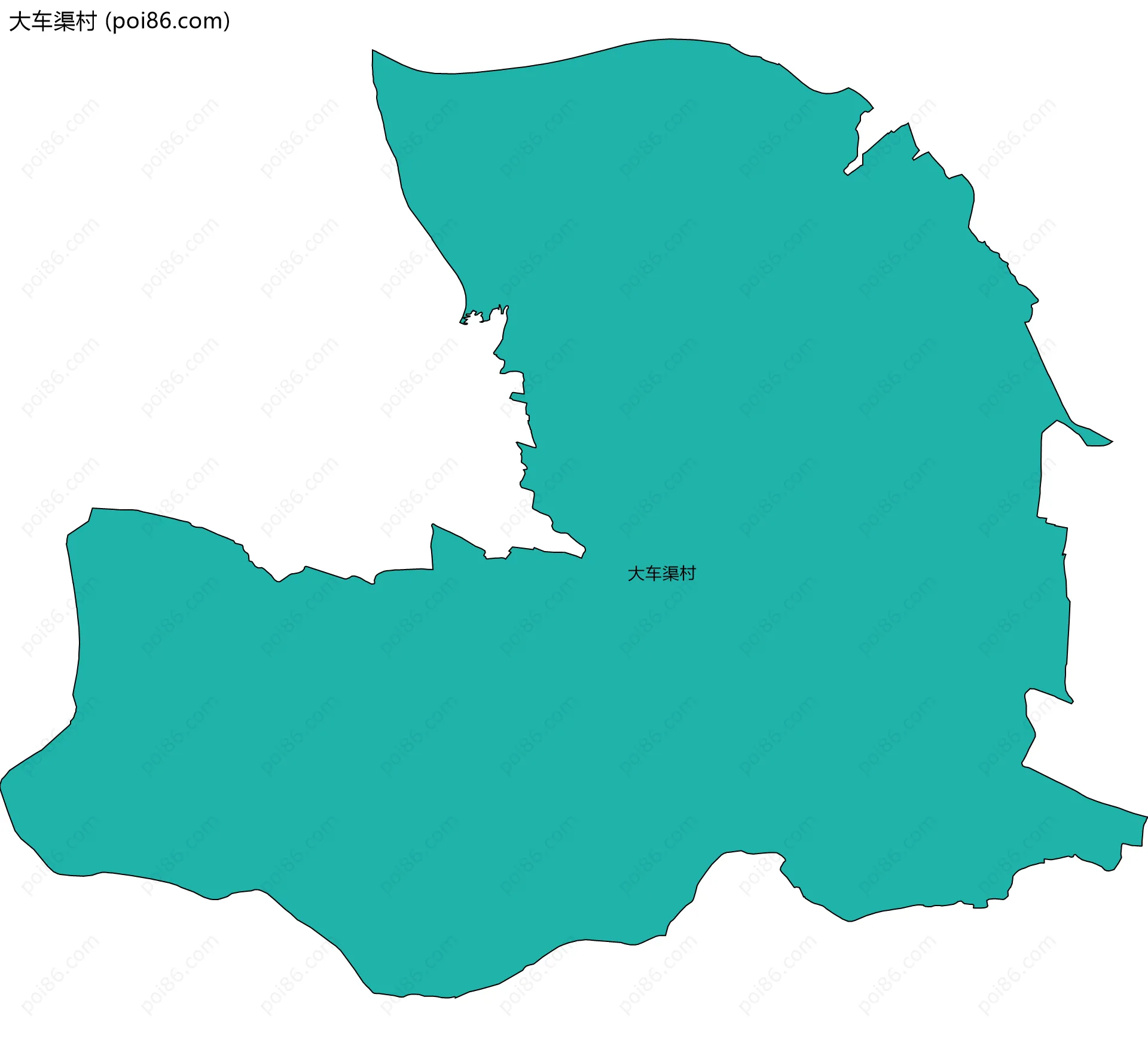 大车渠村边界地图
