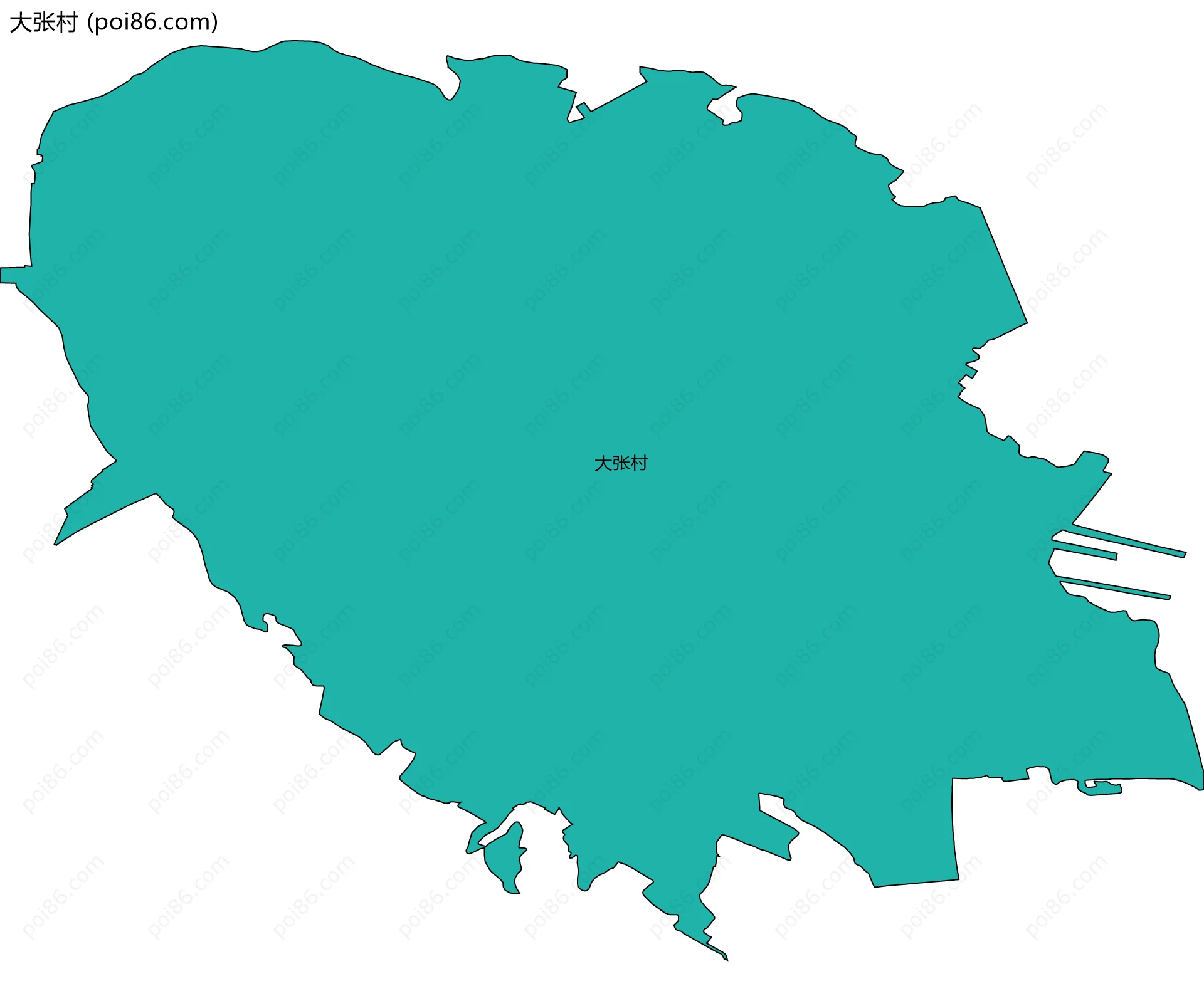 大张村边界地图