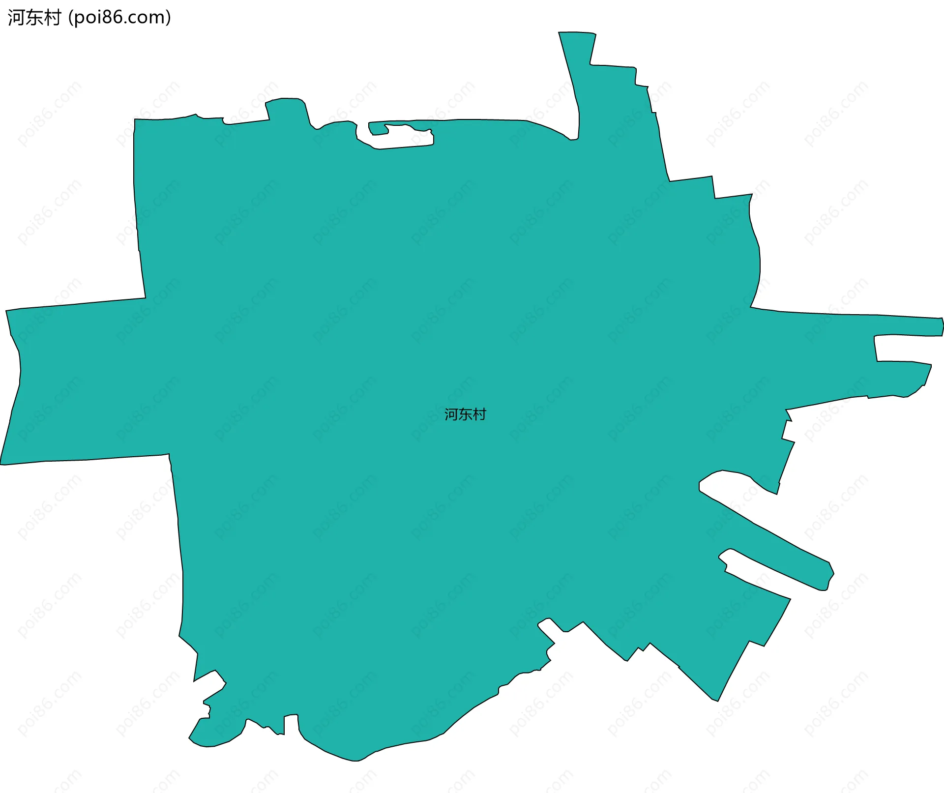 河东村边界地图