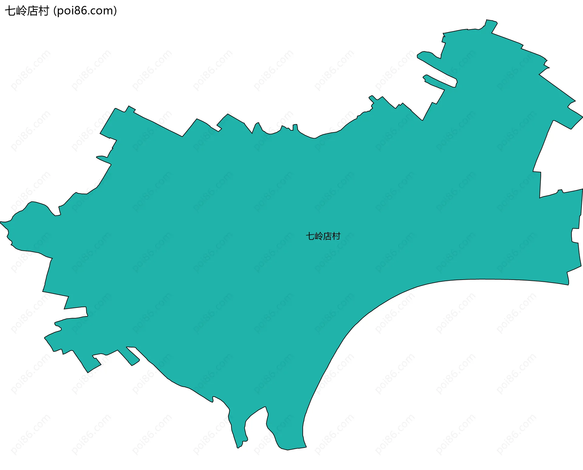 七岭店村边界地图