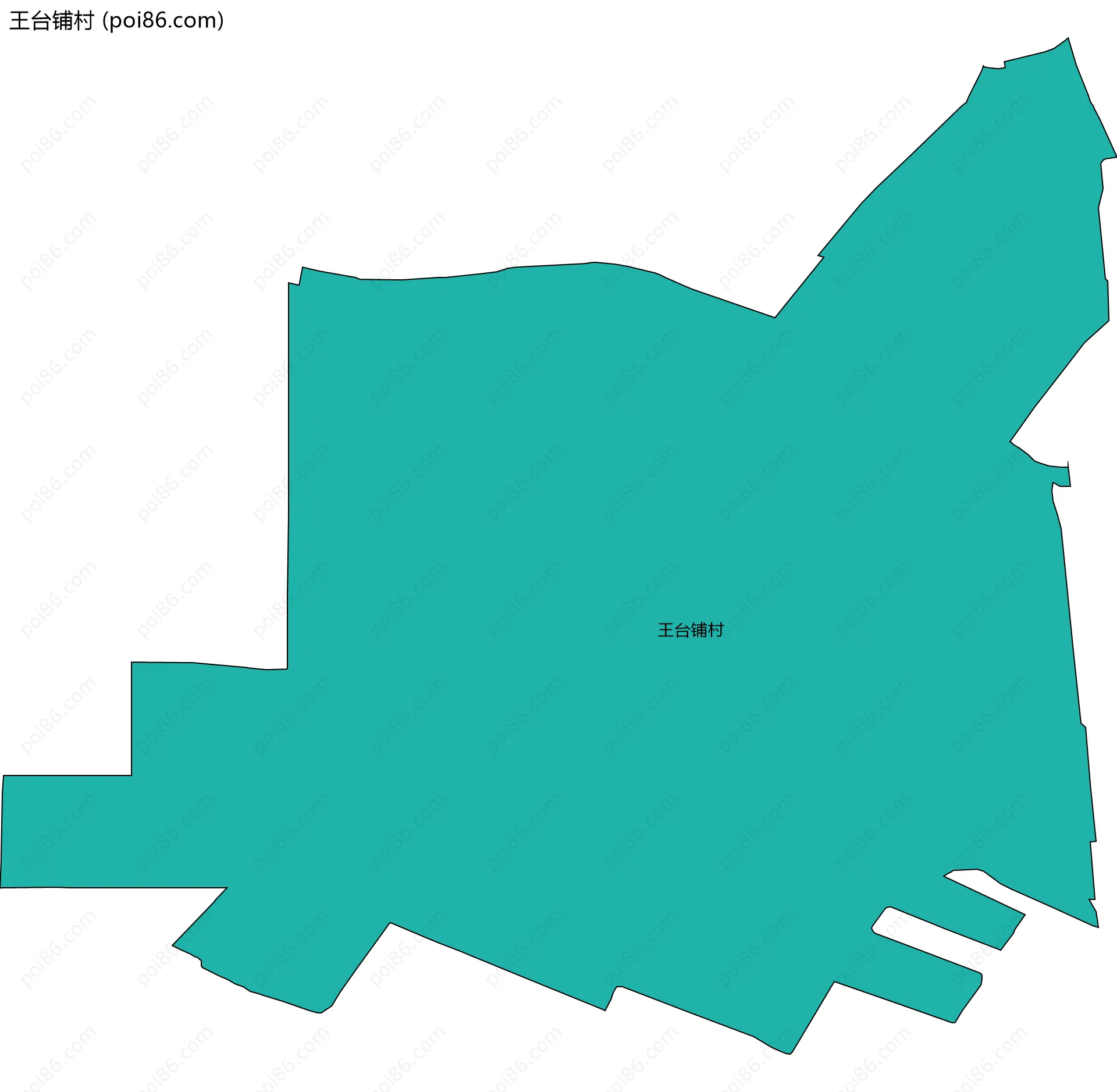 王台铺村边界地图