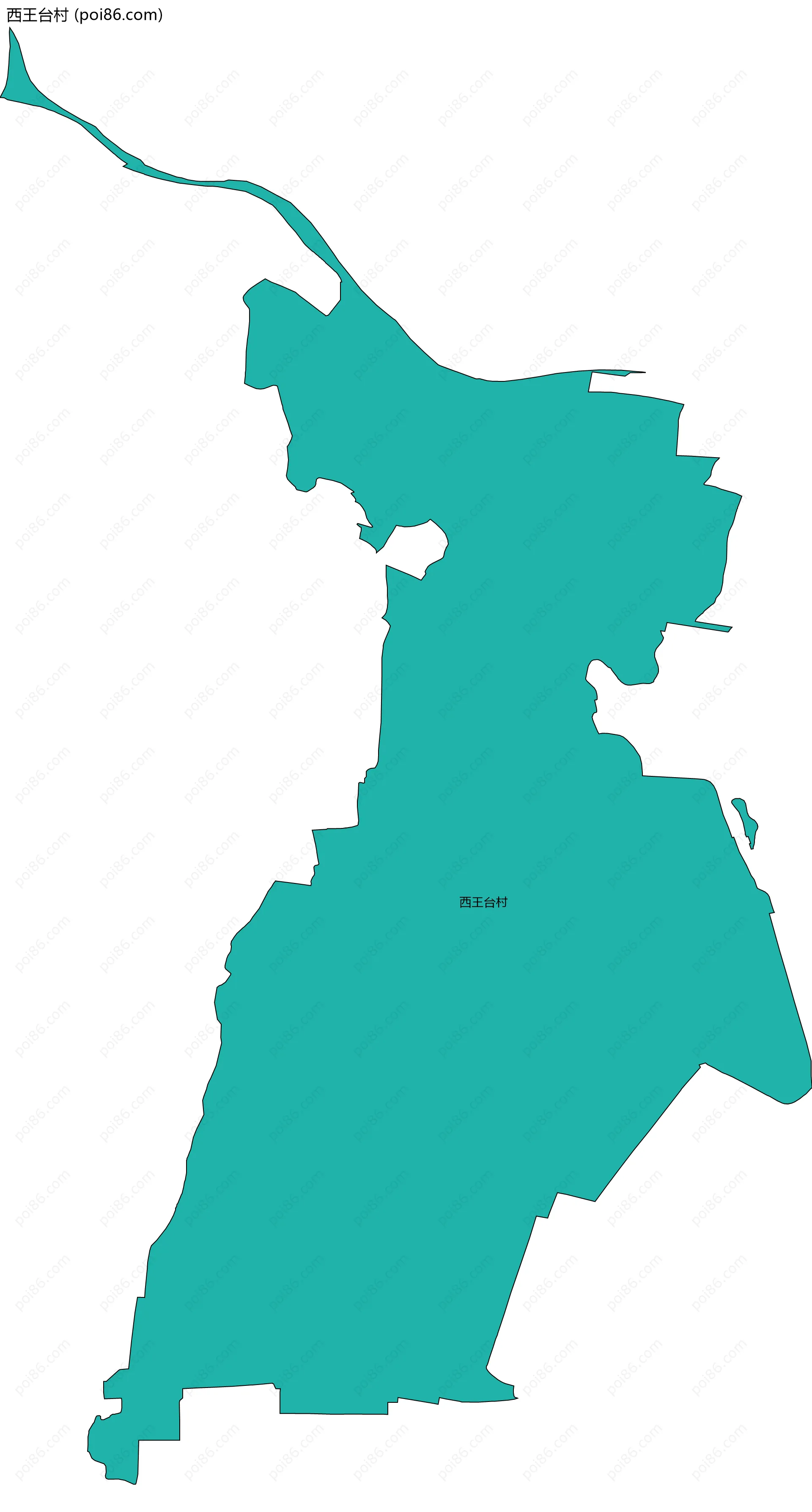 西王台村边界地图