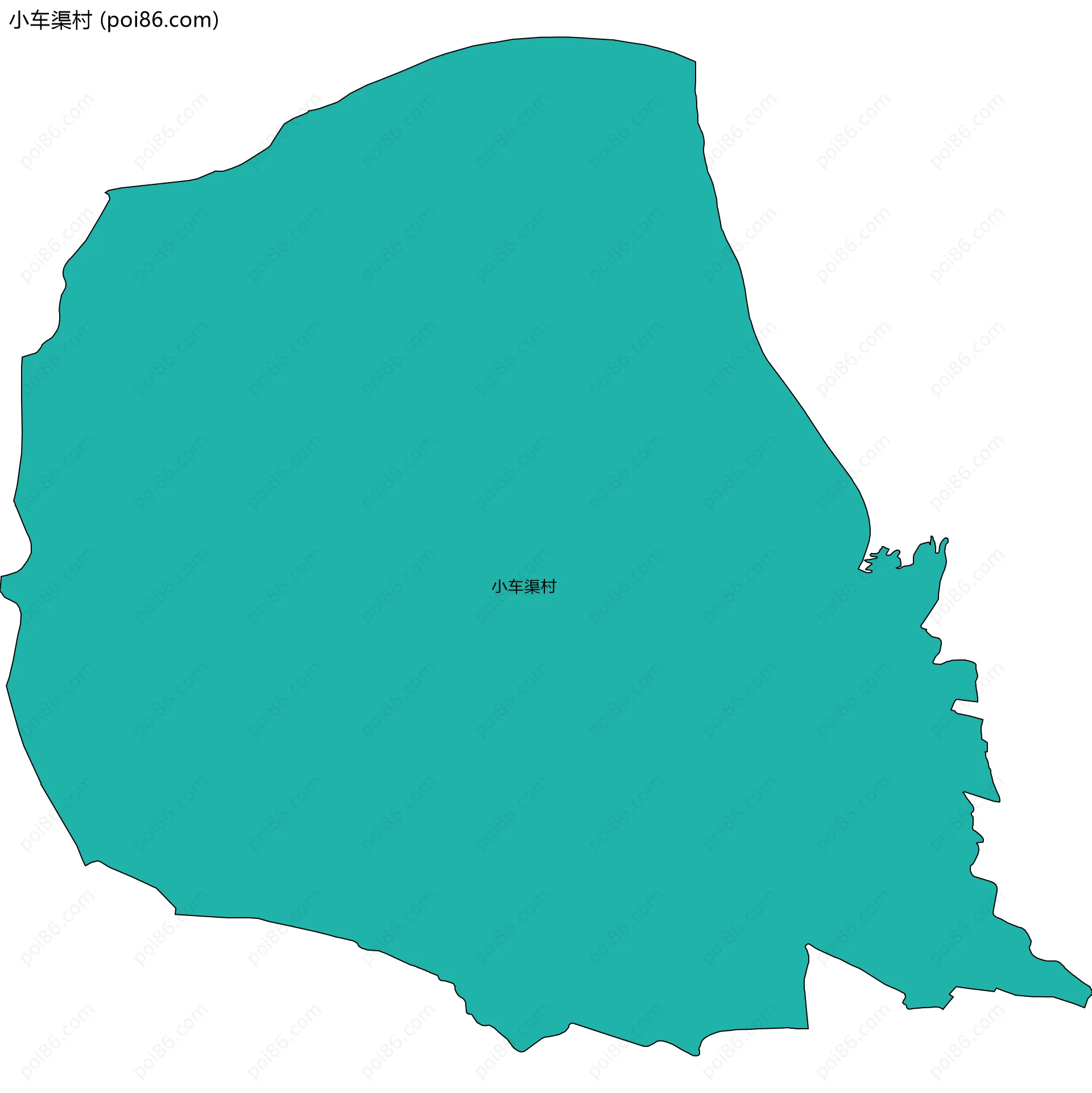 小车渠村边界地图