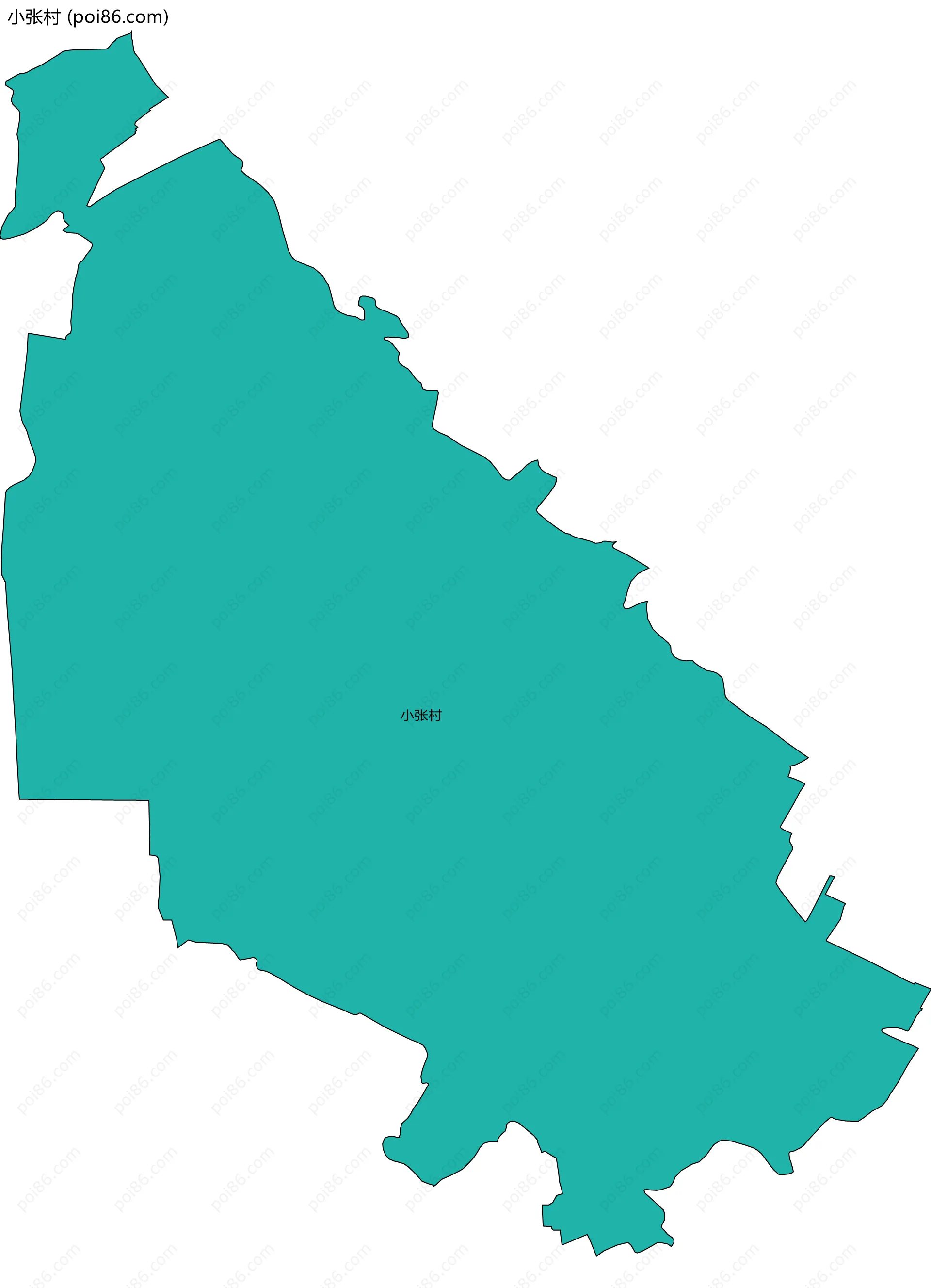 小张村边界地图