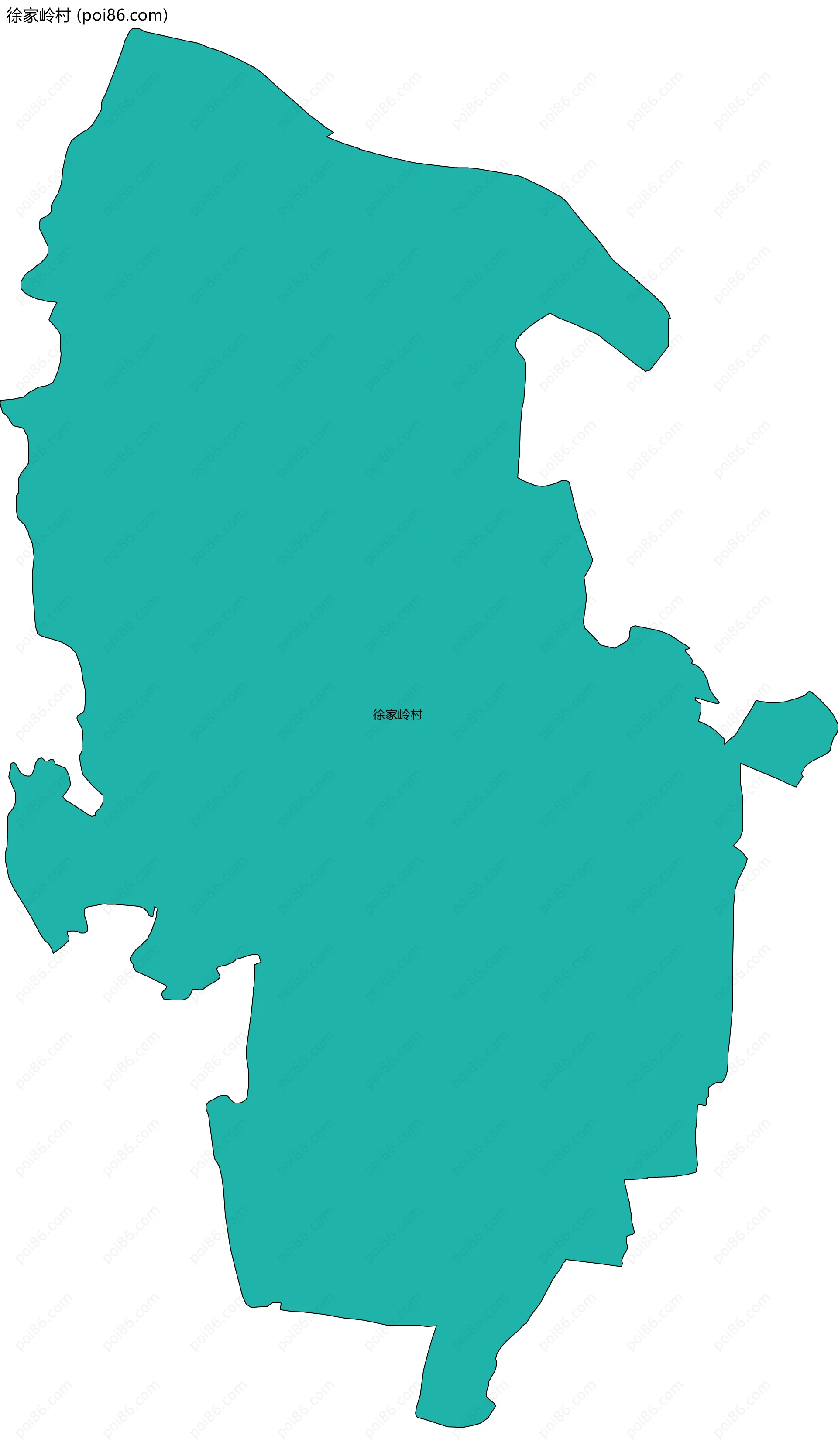 徐家岭村边界地图