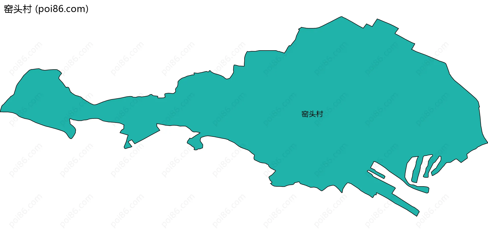 窑头村边界地图