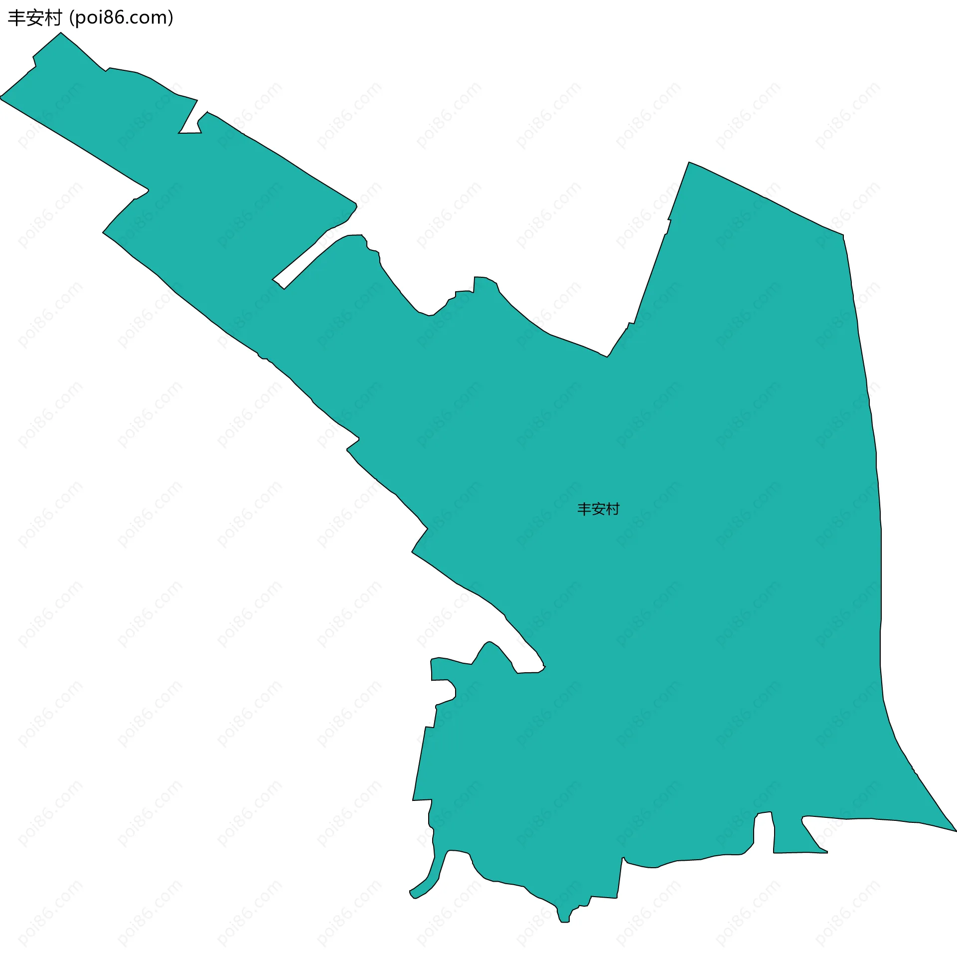 丰安村边界地图