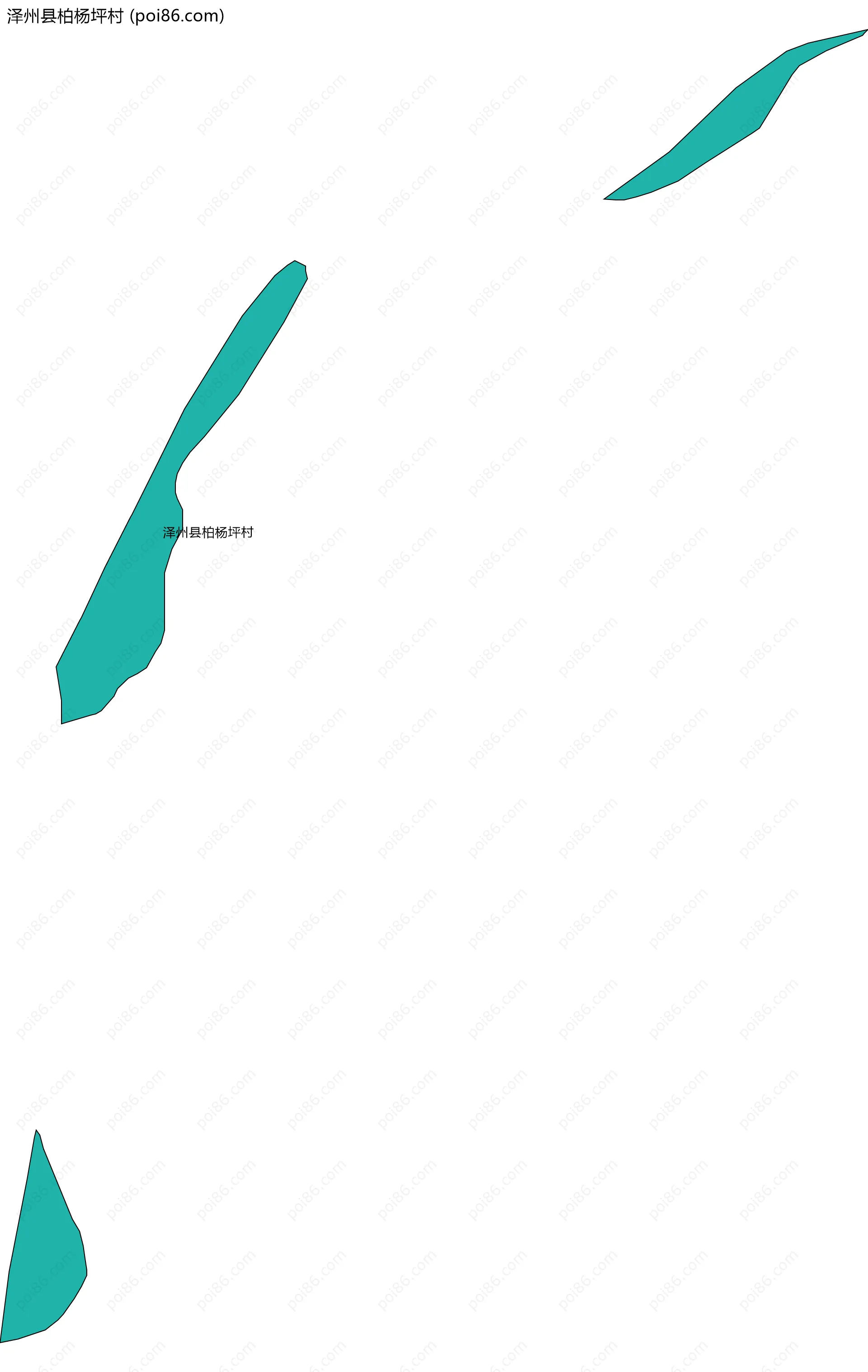 泽州县柏杨坪村边界地图