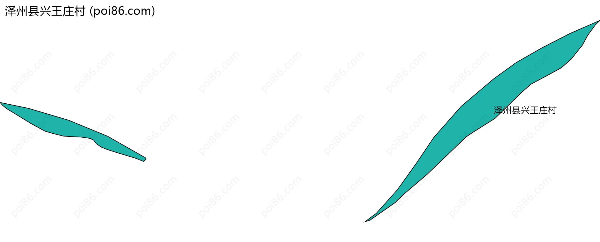 泽州县兴王庄村边界地图