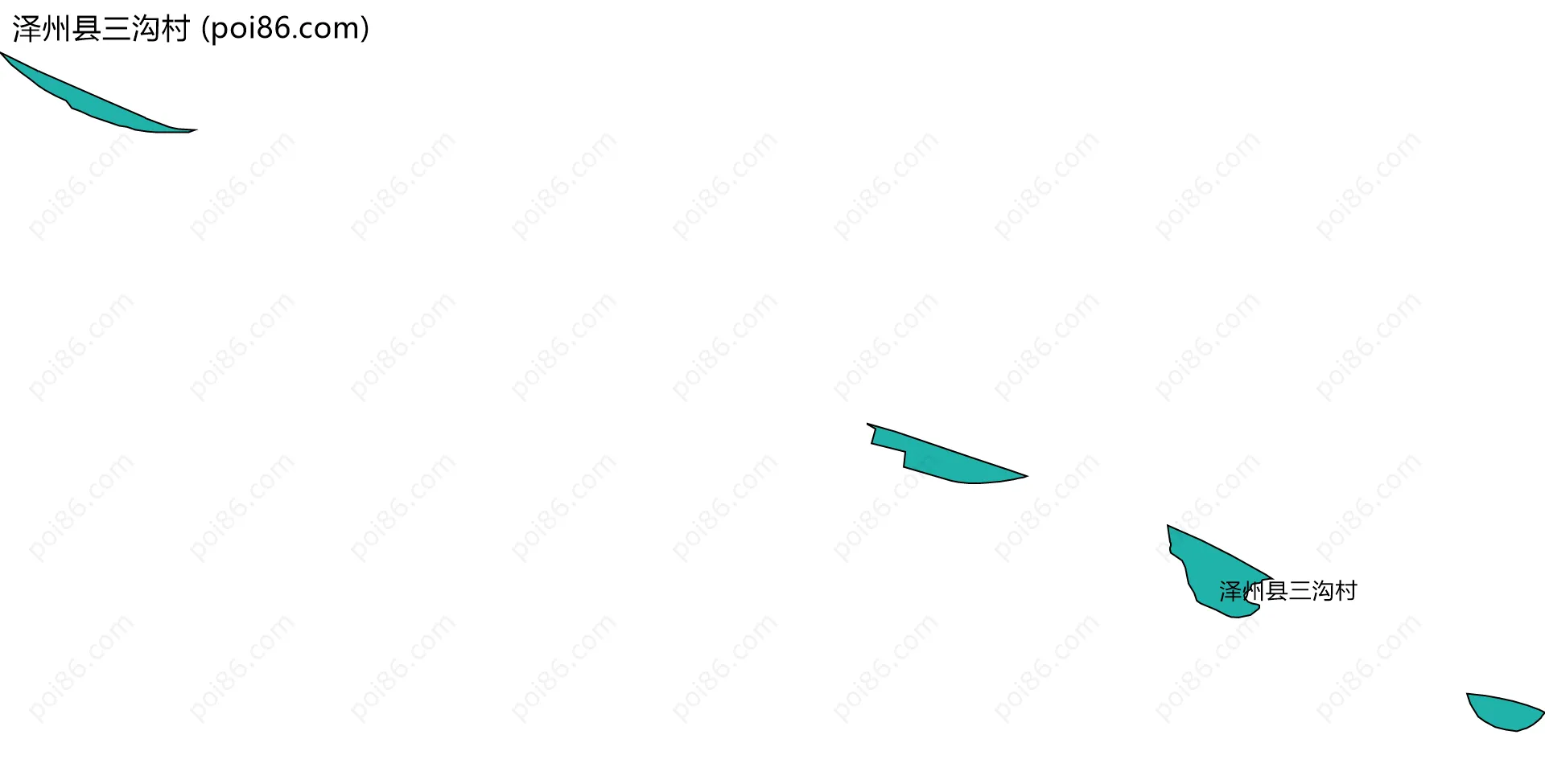 泽州县三沟村边界地图