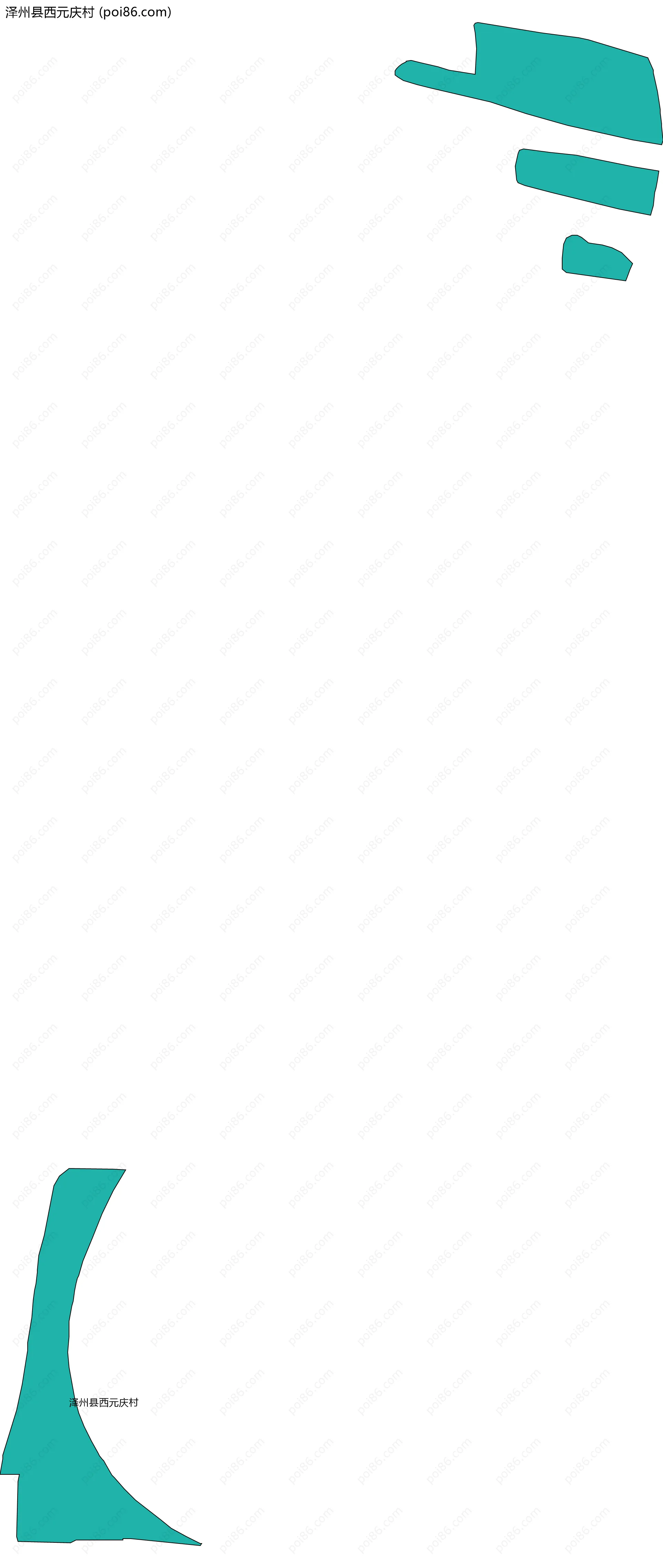 泽州县西元庆村边界地图