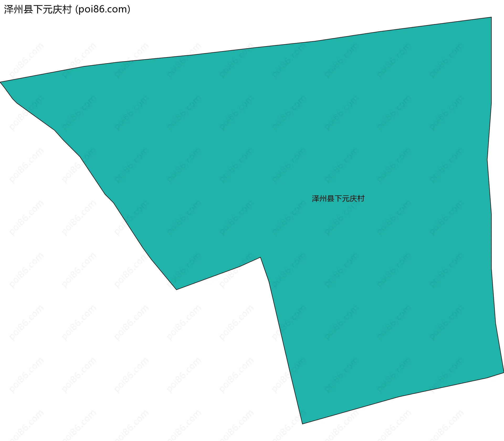 泽州县下元庆村边界地图