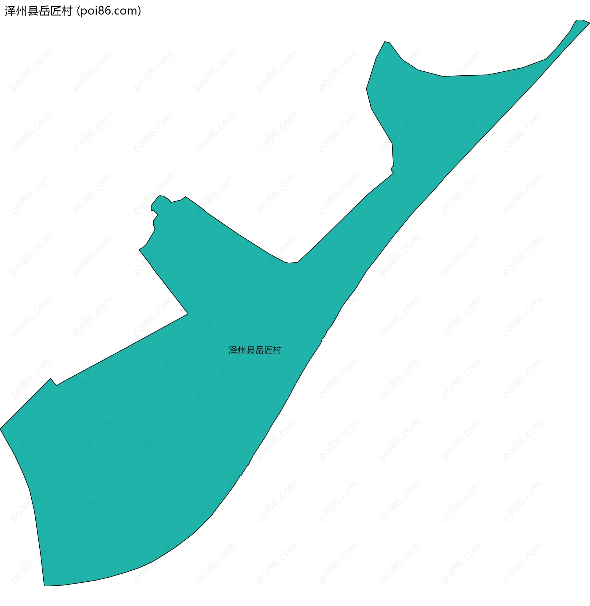 泽州县岳匠村边界地图