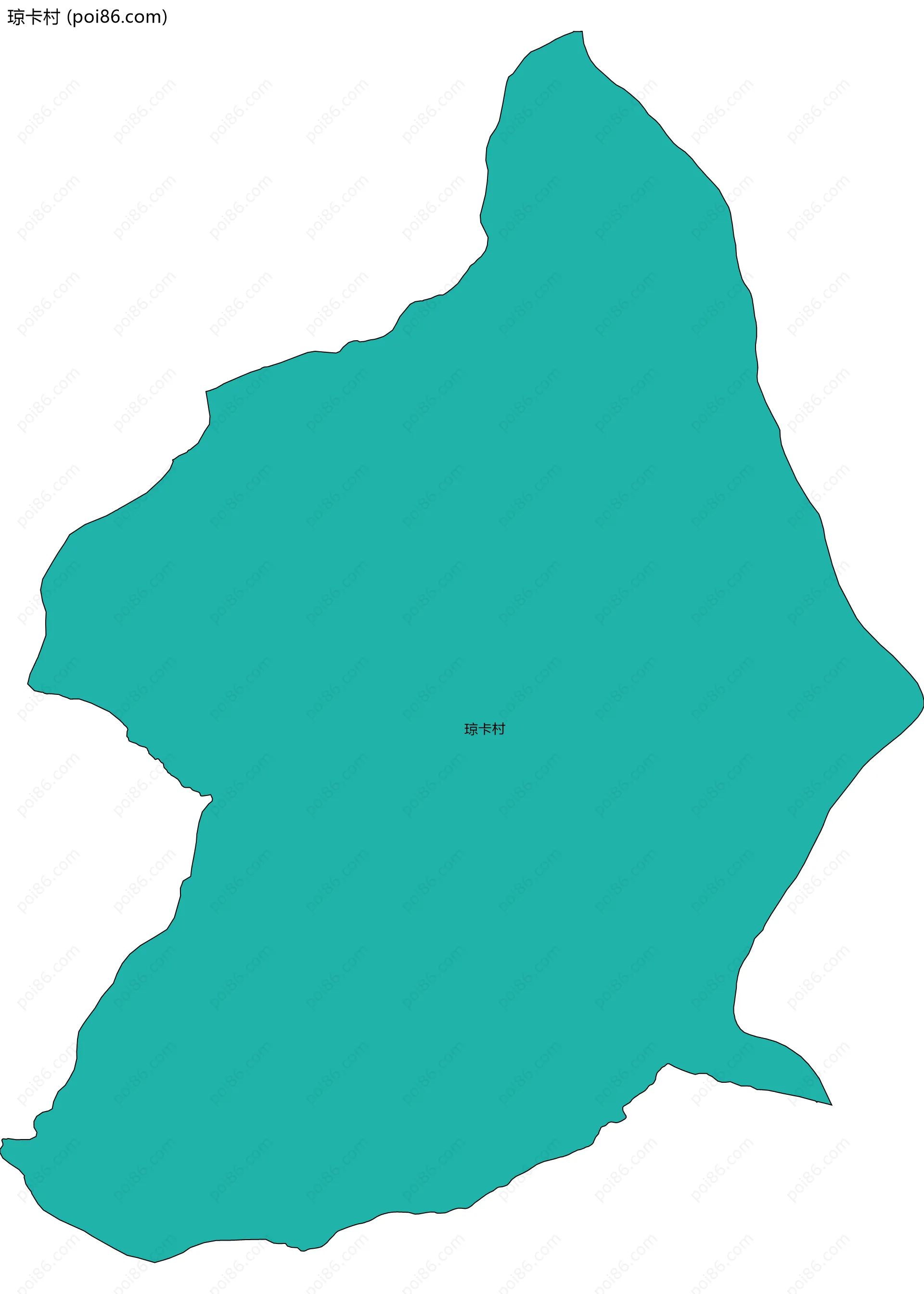 琼卡村边界地图