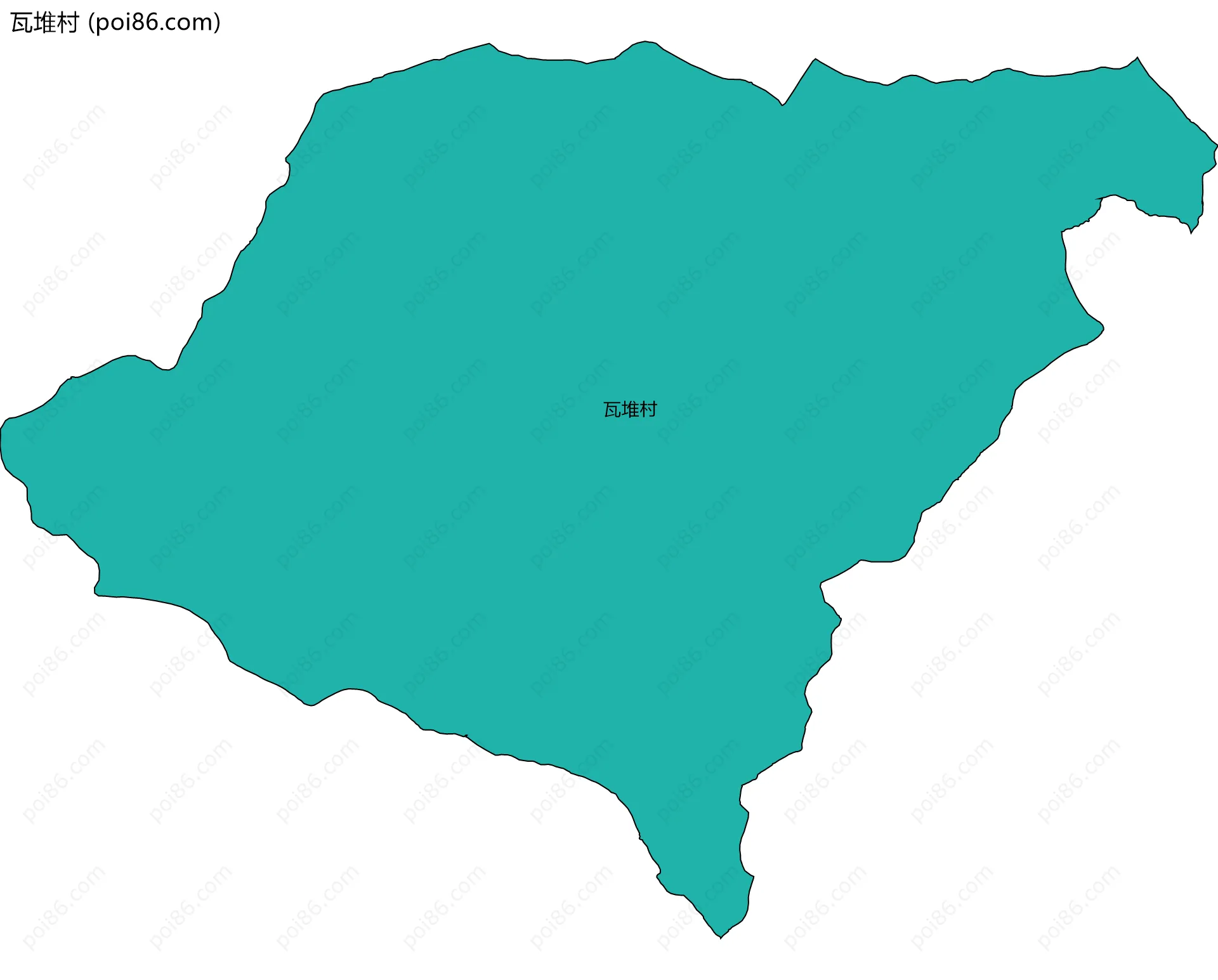 瓦堆村边界地图