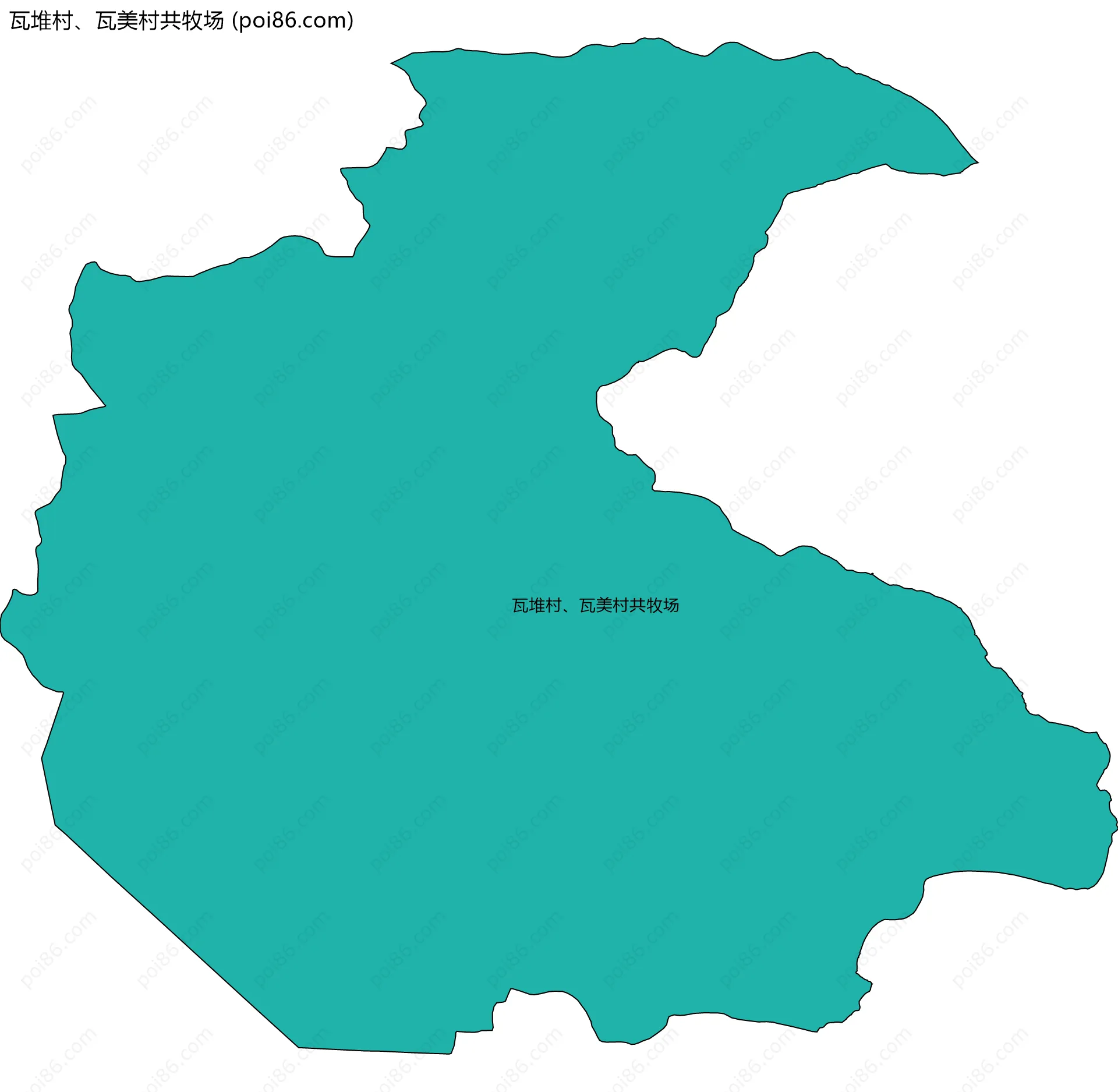 瓦堆村、瓦美村共牧场边界地图