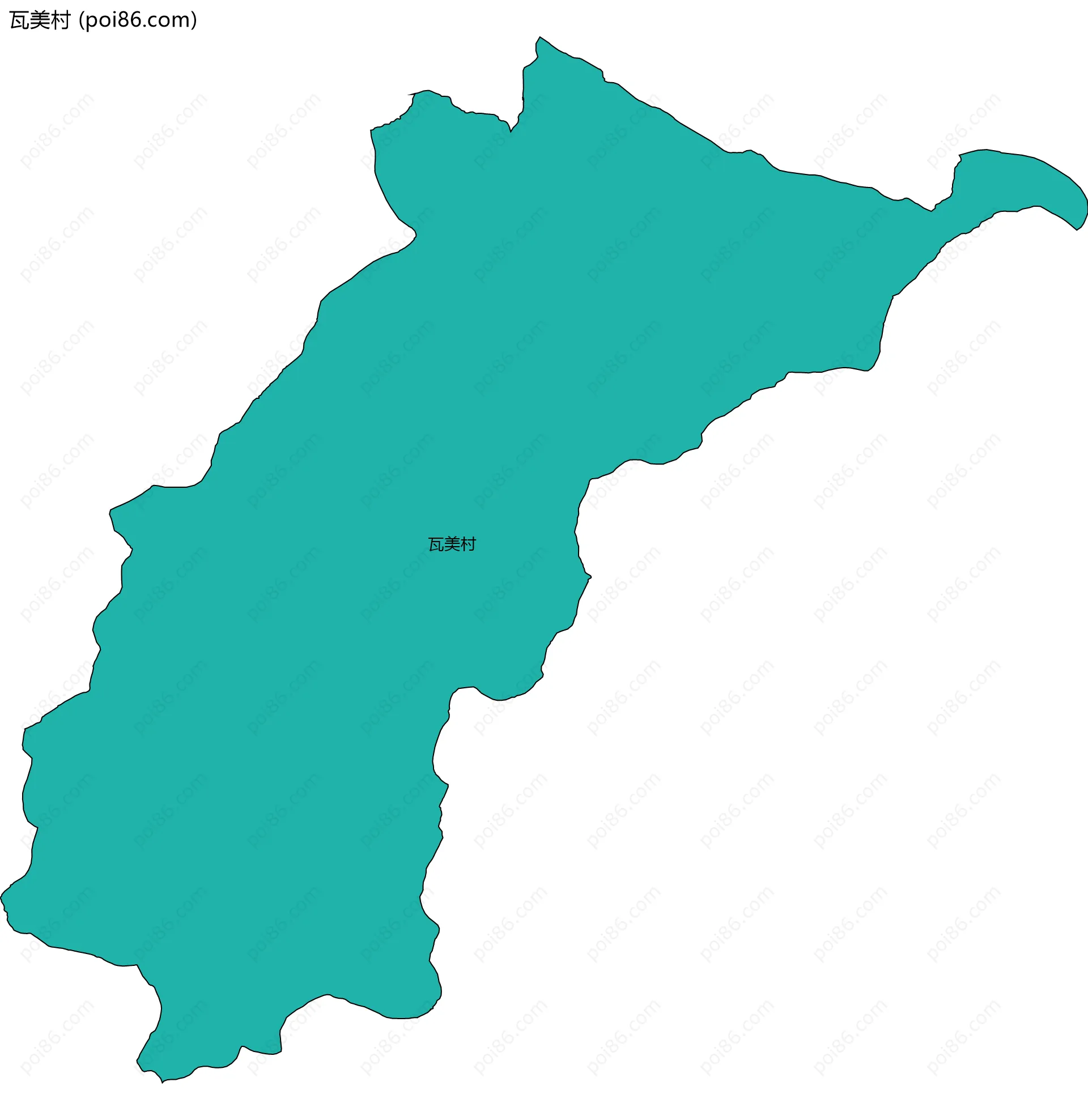 瓦美村边界地图