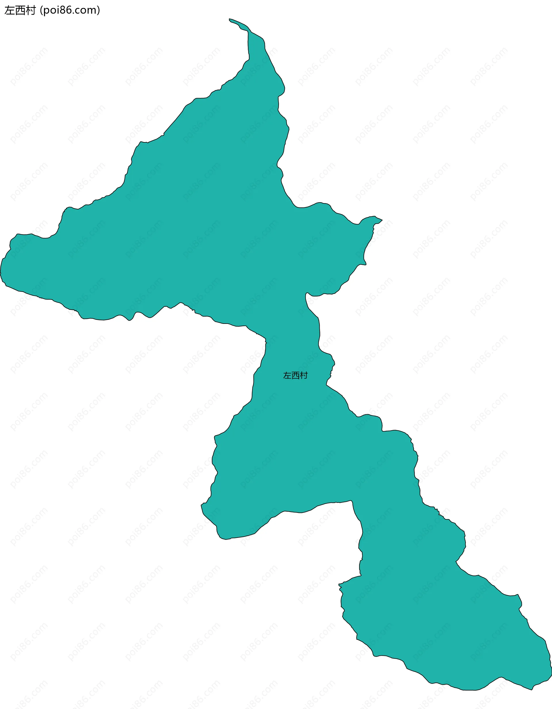 左西村边界地图