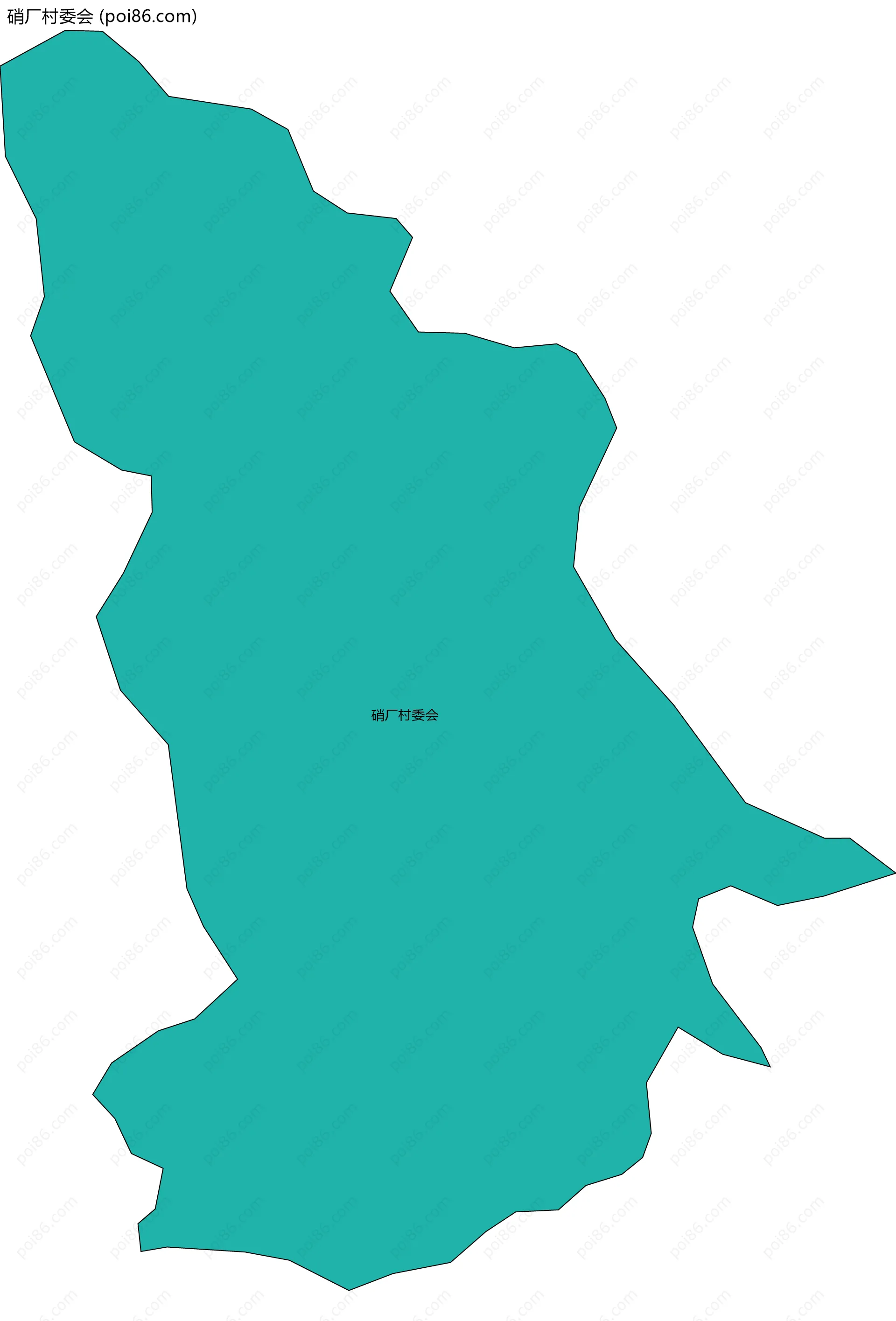 硝厂村委会边界地图