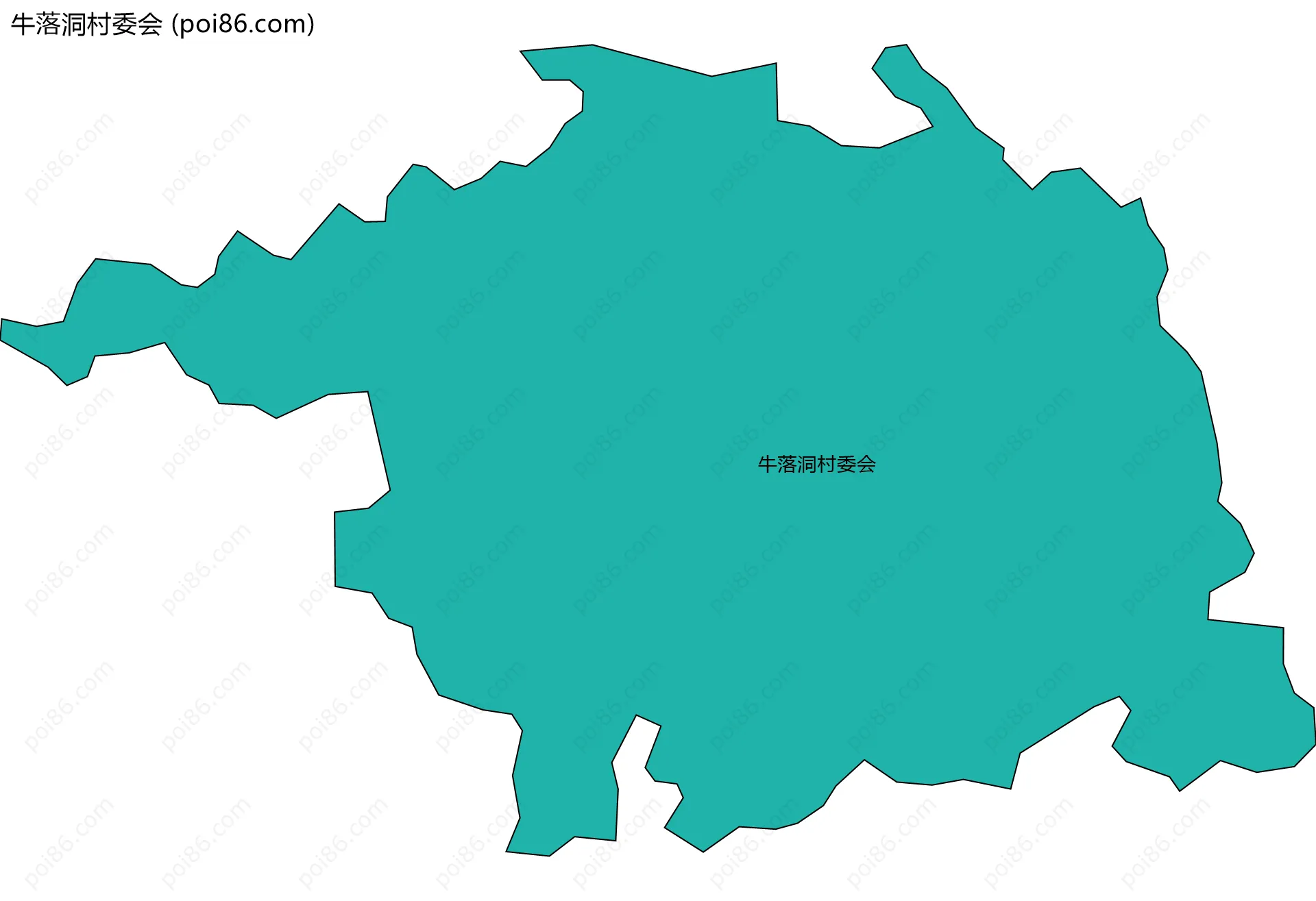 牛落洞村委会边界地图