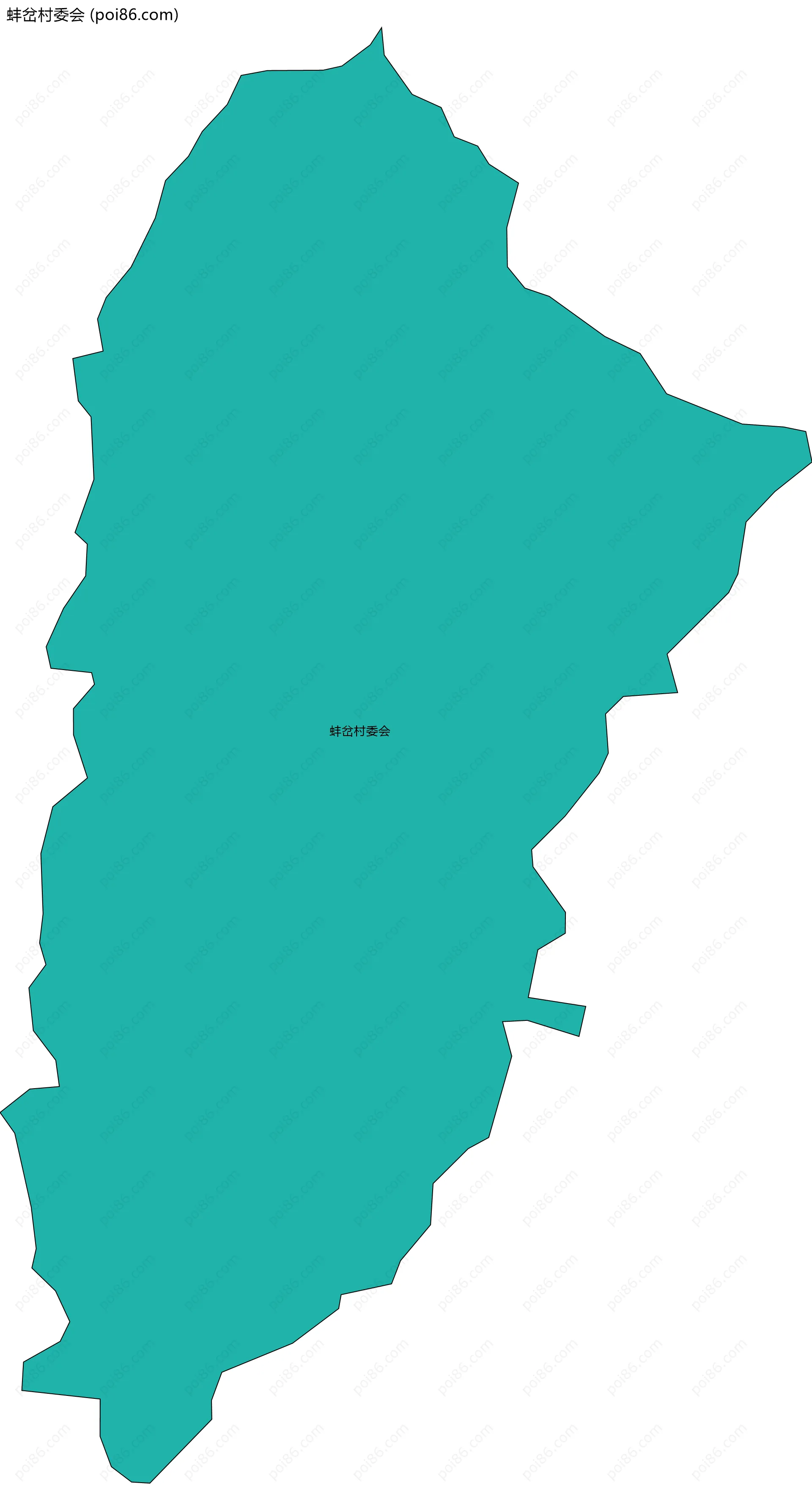 蚌岔村委会边界地图